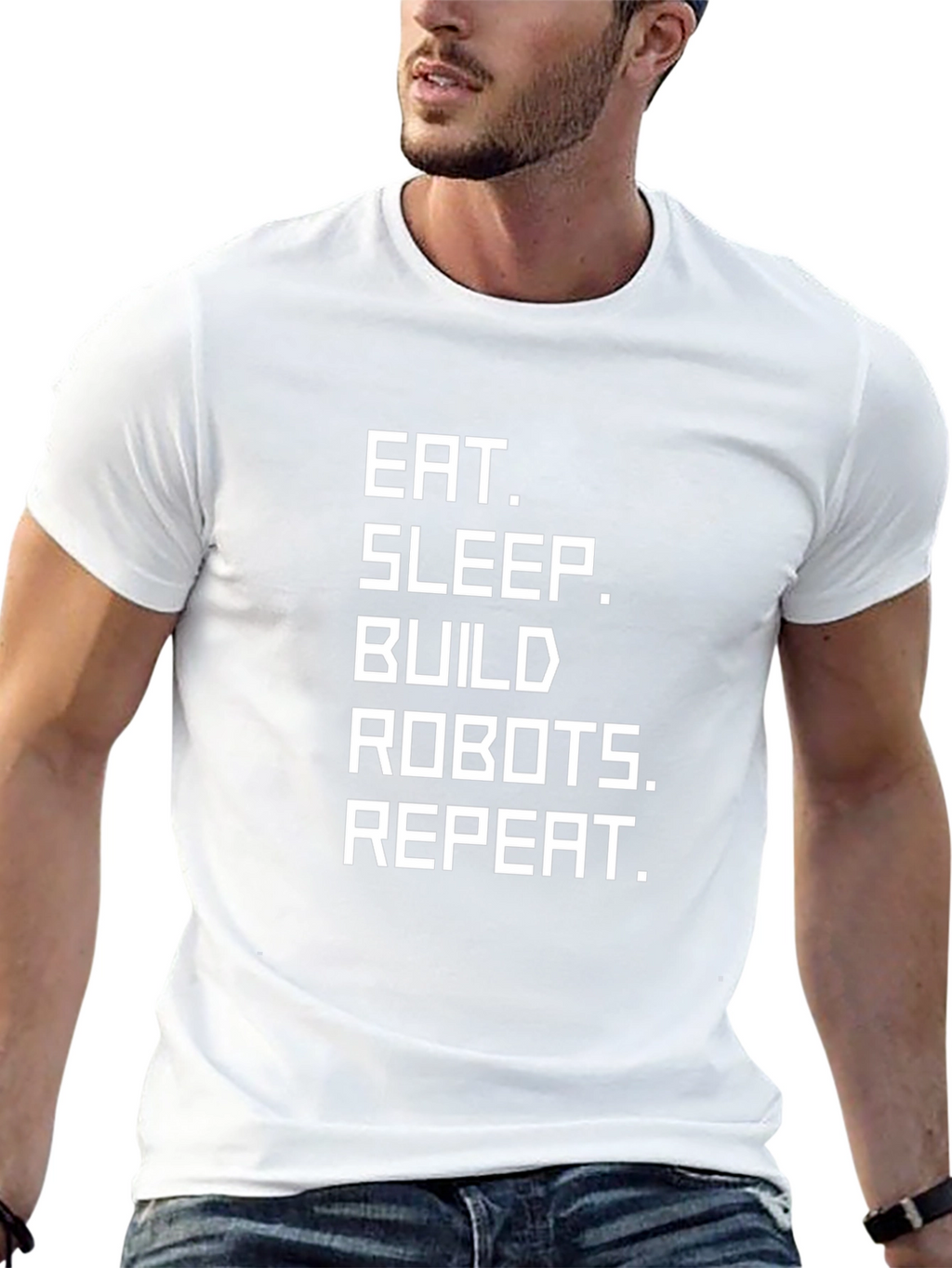 Eat Sleep Build Robots Repeat T-Shirt - Black