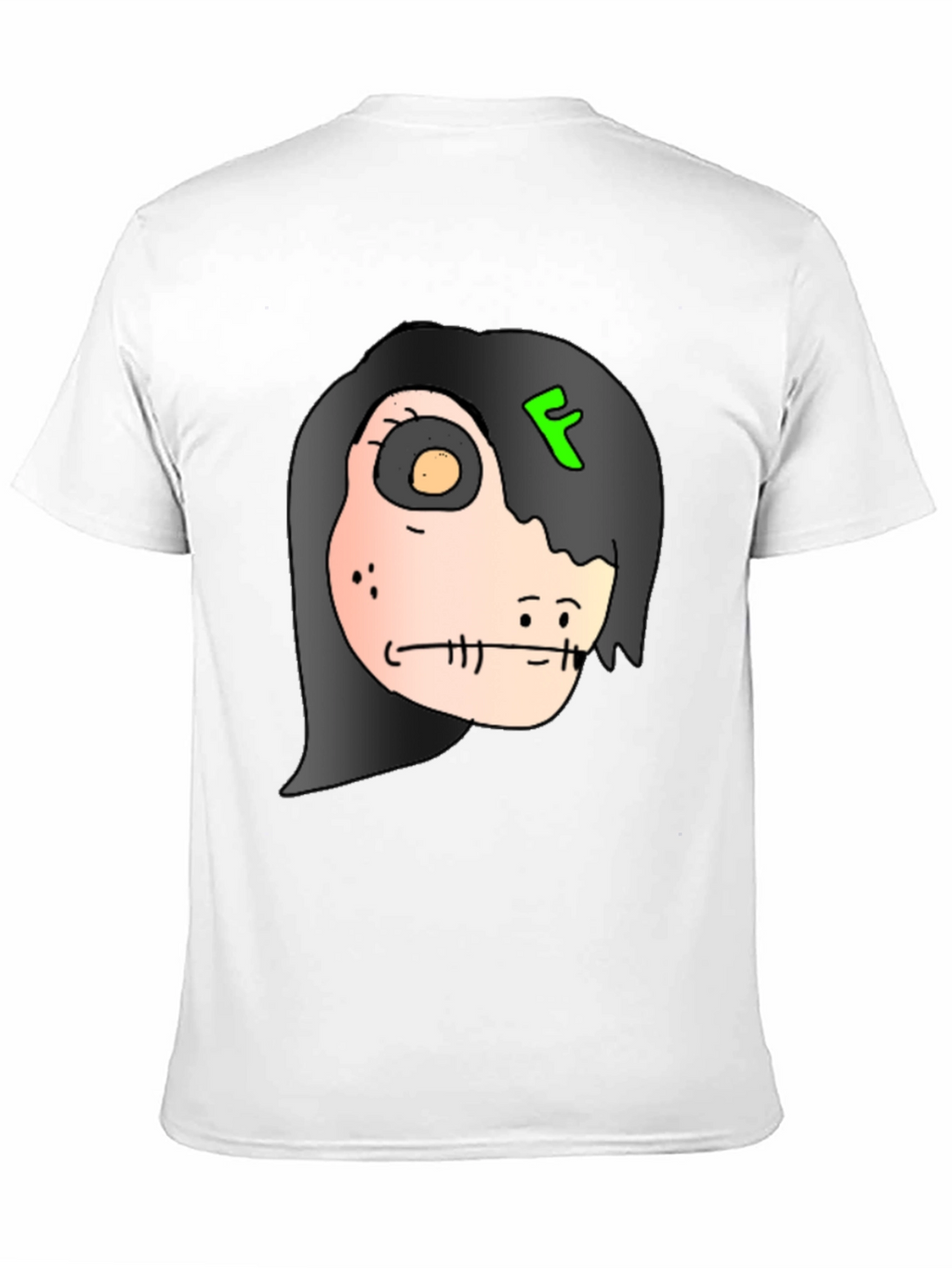 Creepy Character Graphic Print Black T-Shirt