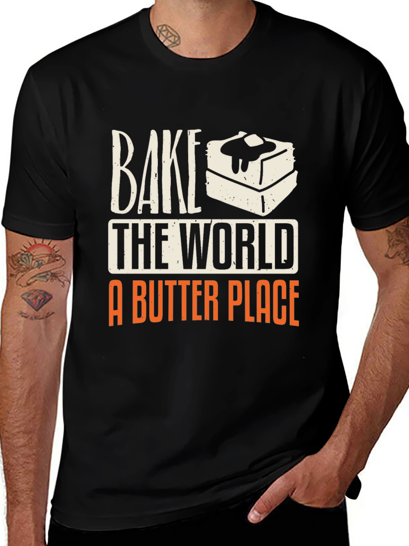 Bake The World A Butter Place T-Shirt Funny Baking Tee