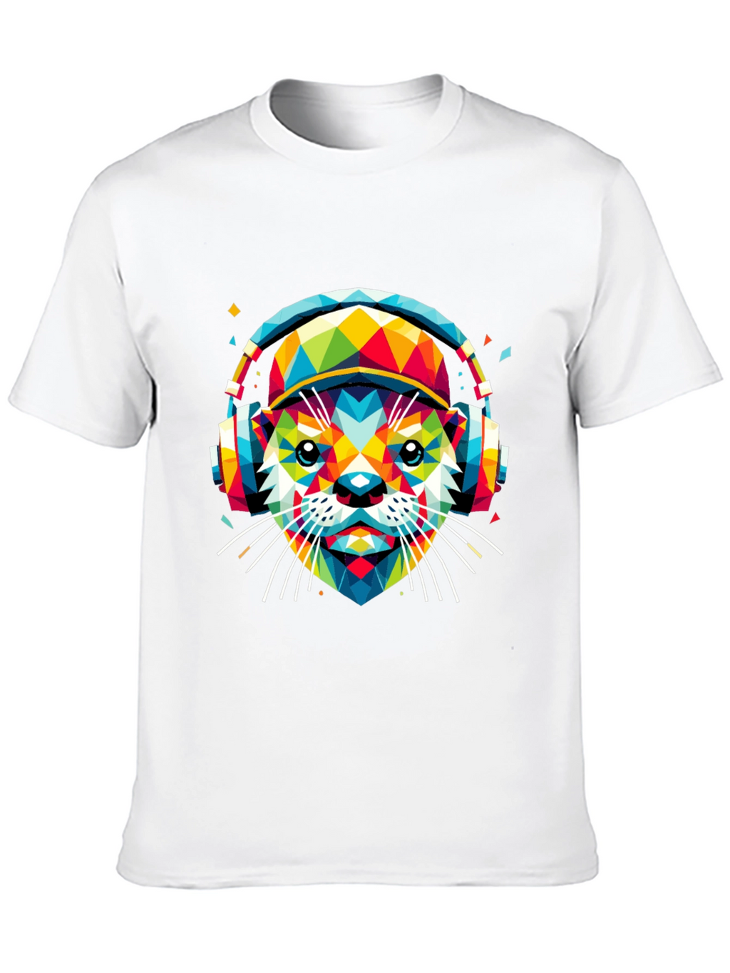 Vibrant Geometric Otter Graphic Tee