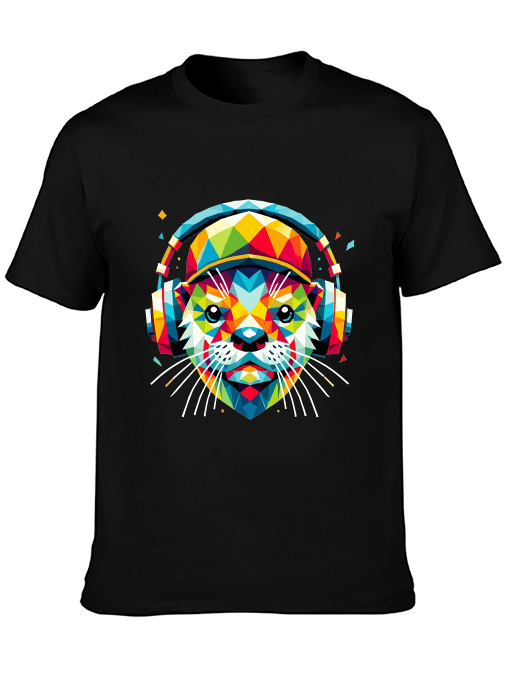 Vibrant Geometric Otter Graphic Tee