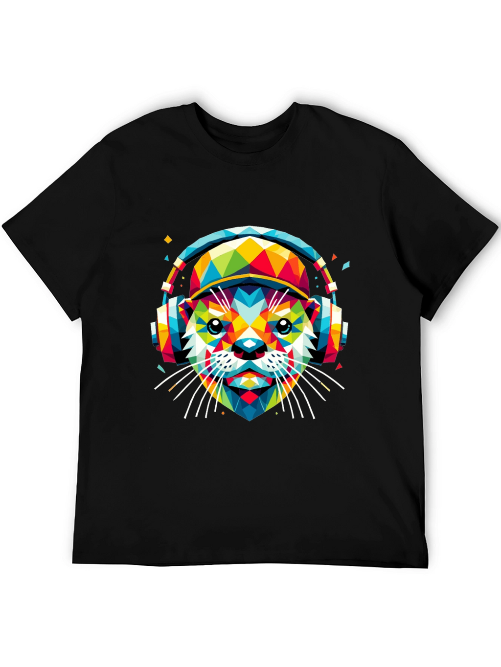 Vibrant Geometric Otter Graphic Tee
