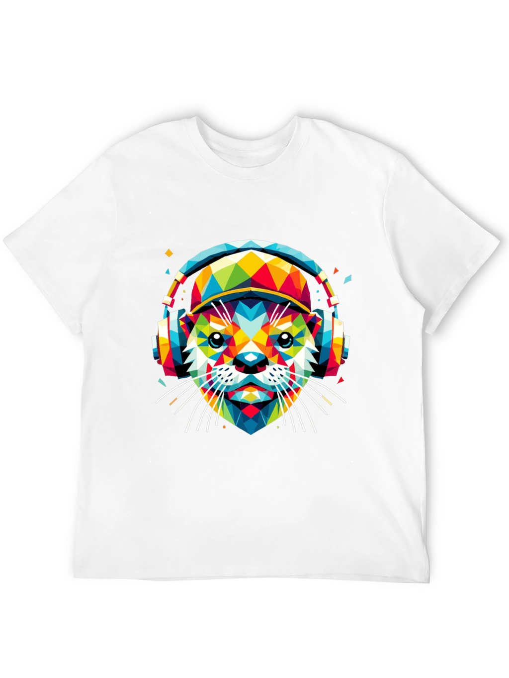 Vibrant Geometric Otter Graphic Tee