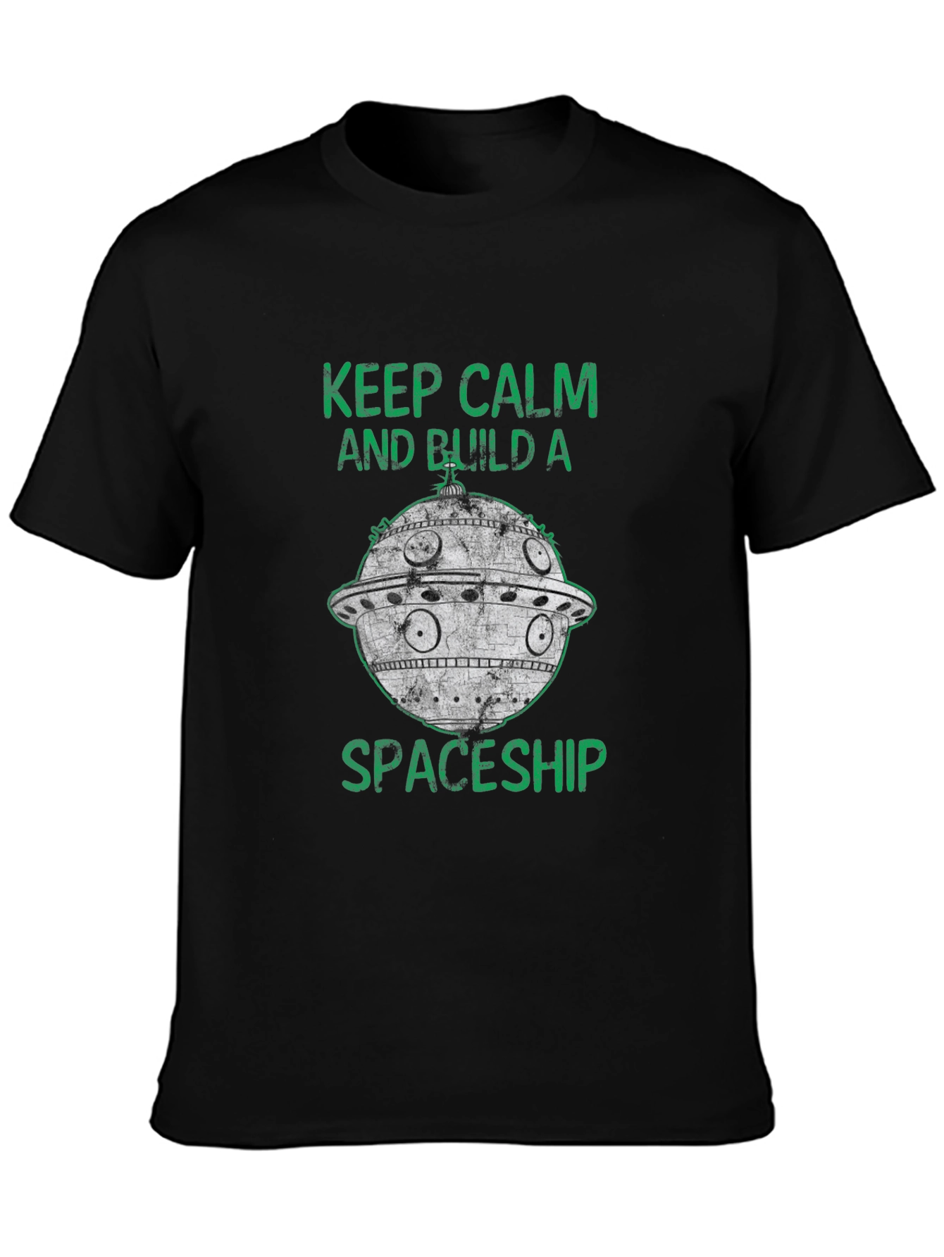 Keep Calm Build Spaceship T-Shirt - Sci-Fi Style