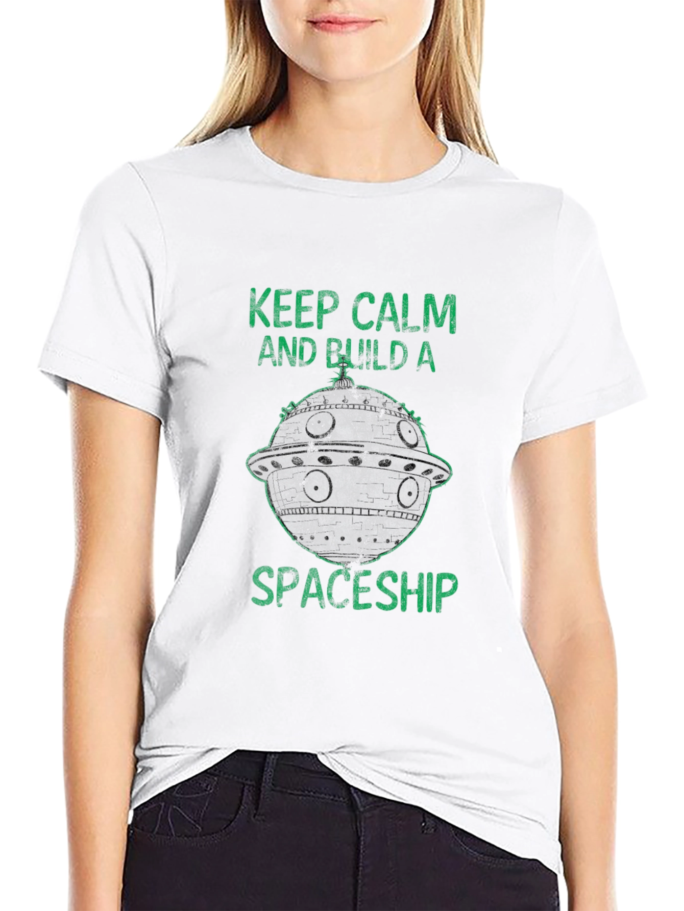 Keep Calm Build Spaceship T-Shirt - Sci-Fi Style