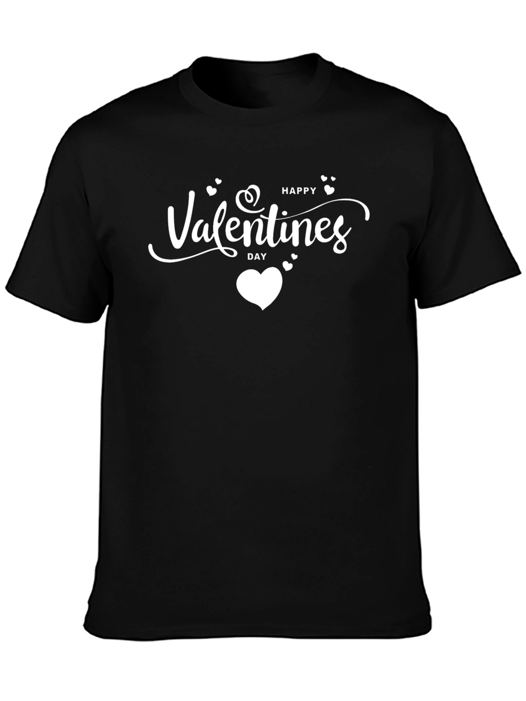 Happy Valentines Day Black T-Shirt