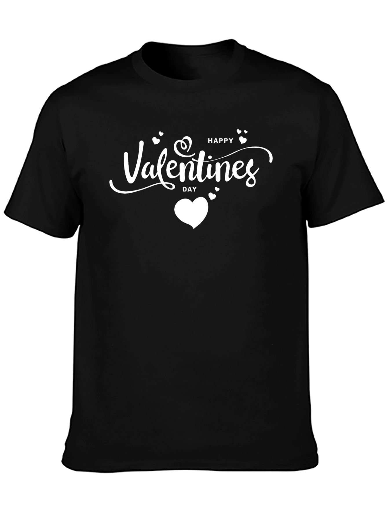 Happy Valentines Day Black T-Shirt