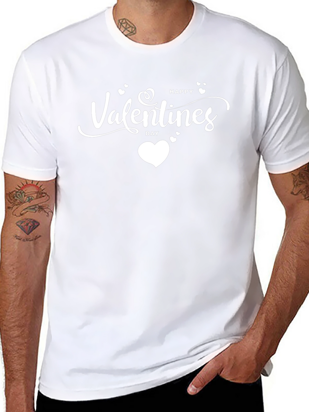 Happy Valentines Day Black T-Shirt