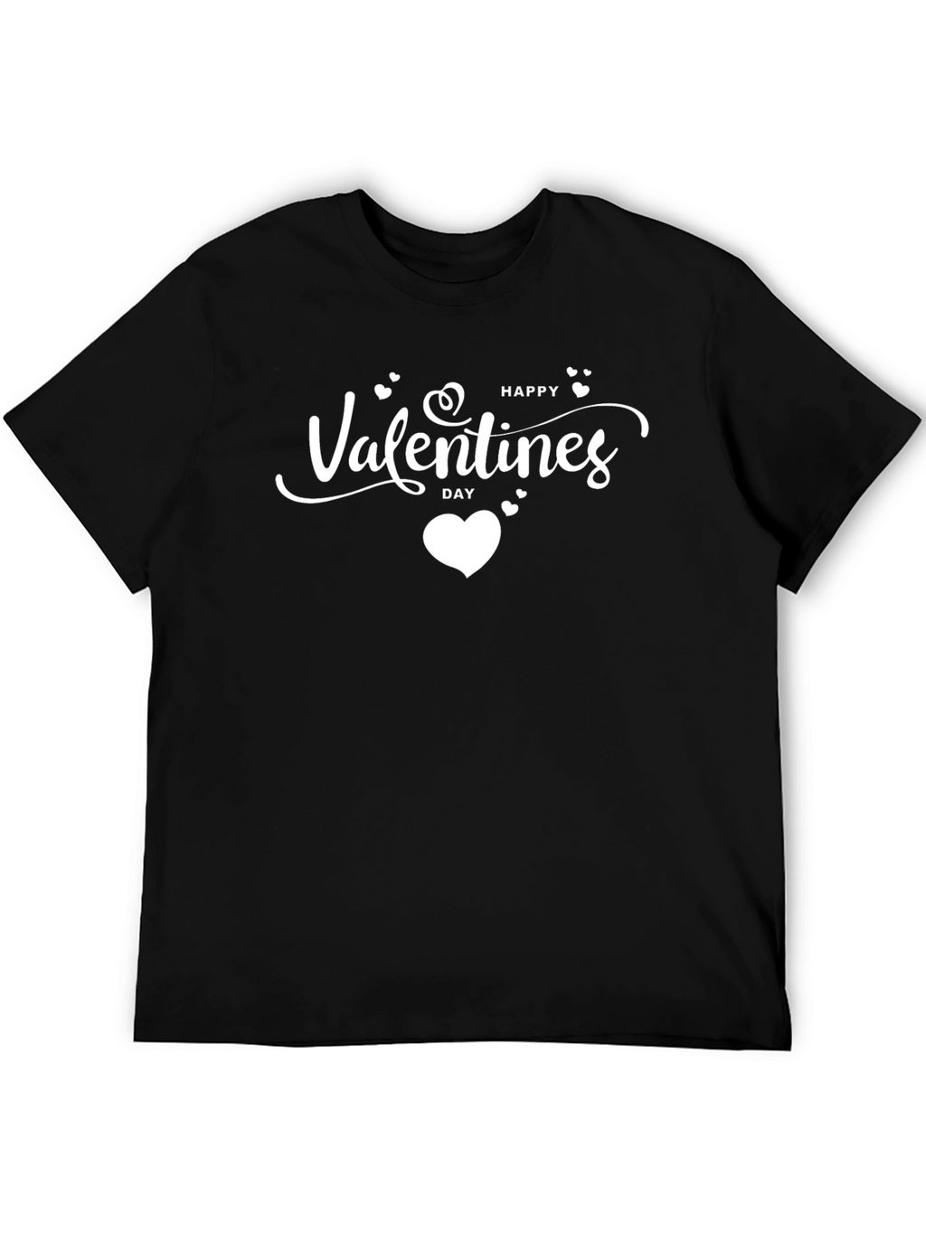 Happy Valentines Day Black T-Shirt