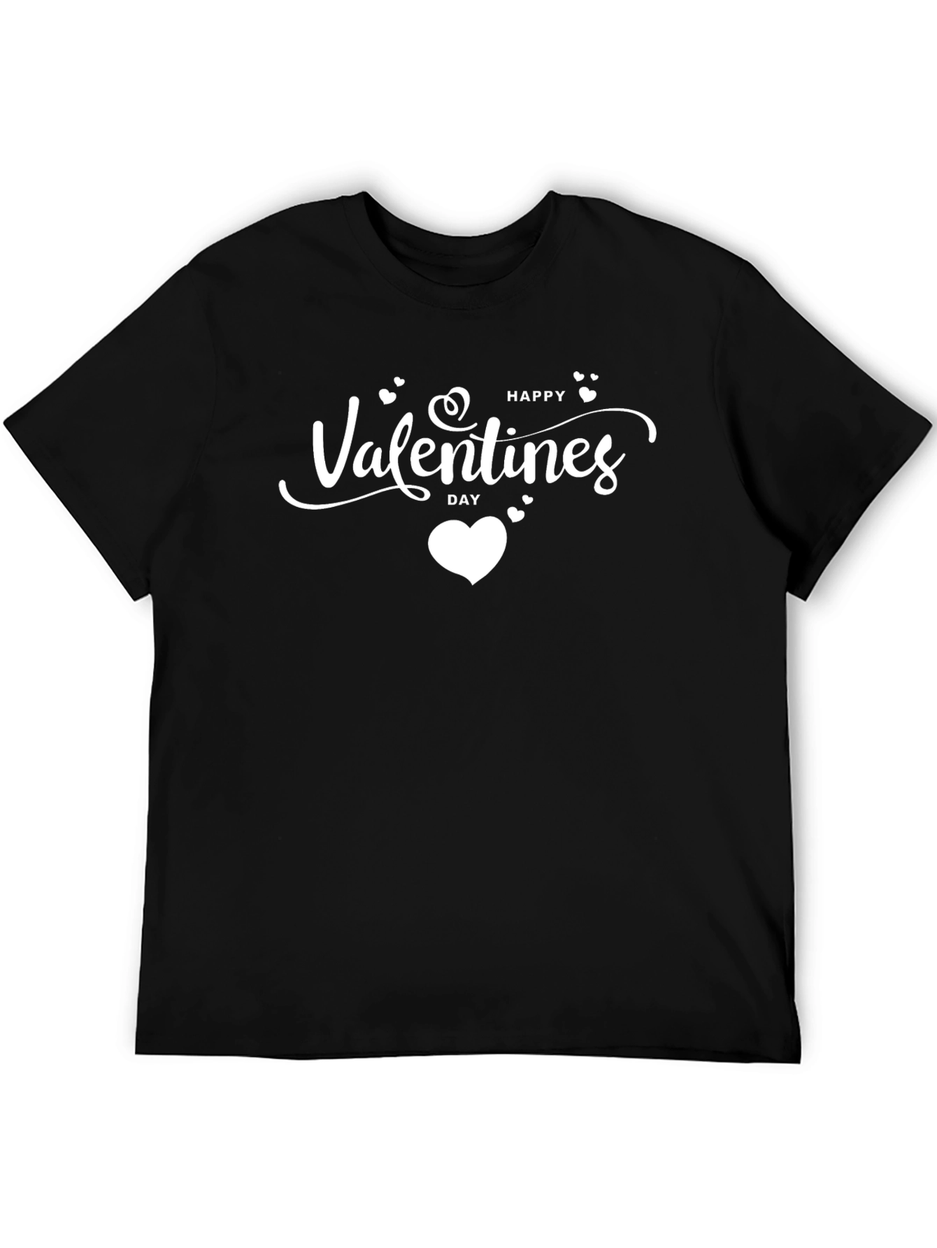 Happy Valentines Day Black T-Shirt