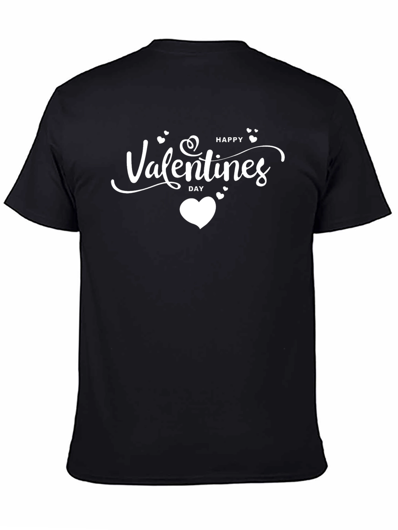 Happy Valentines Day Black T-Shirt