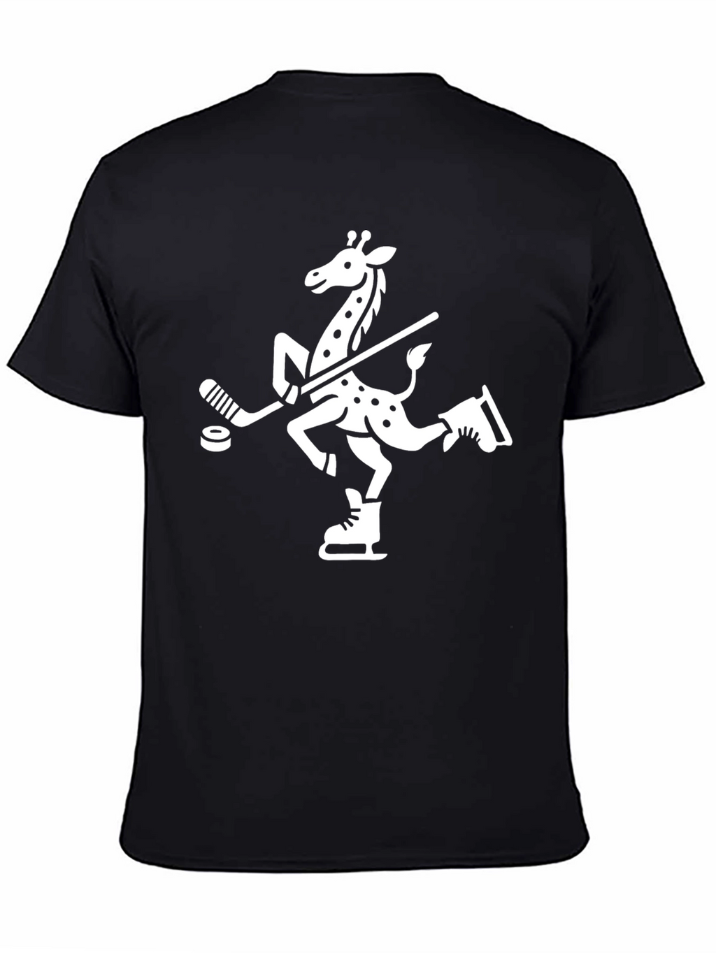 Giraffe Hockey Player Graphic Tee
