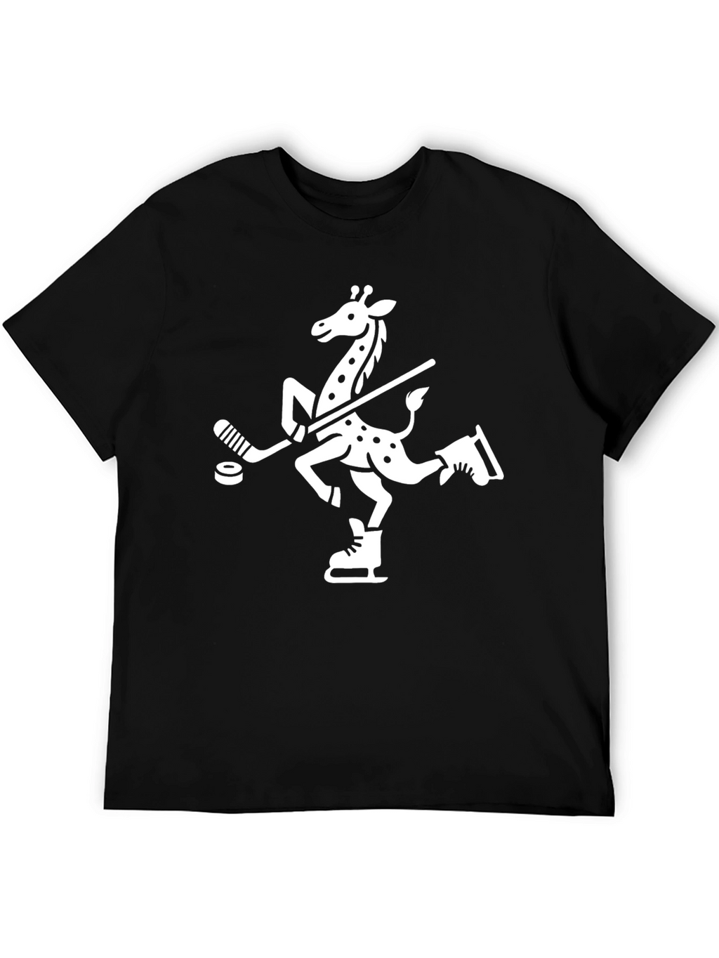 Giraffe Hockey Player Graphic Tee