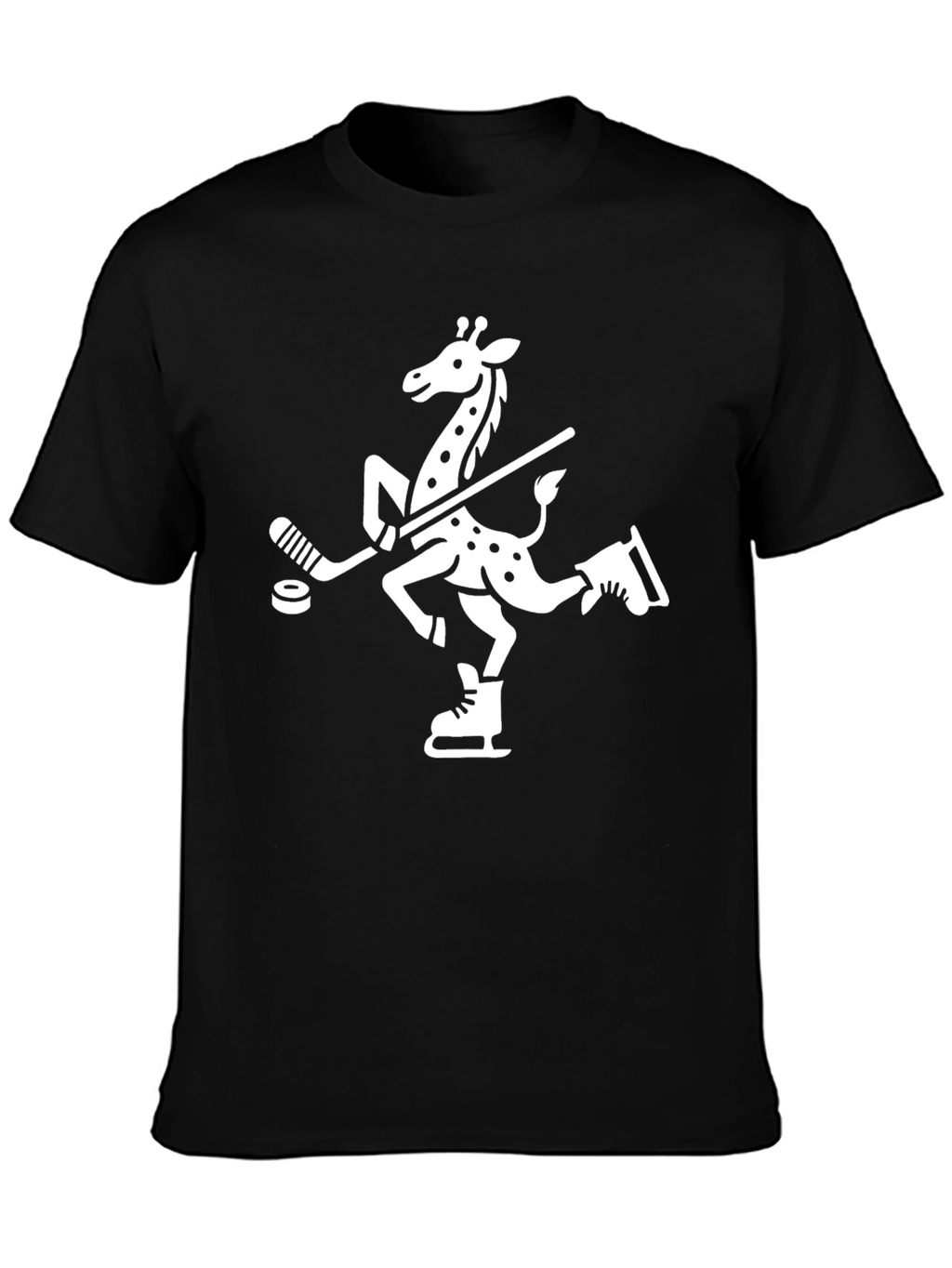 Giraffe Hockey Player Graphic Tee