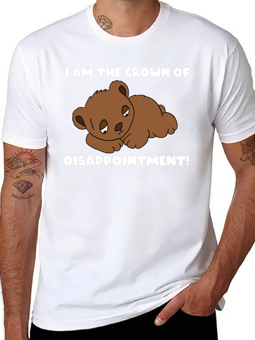 Crown of Disappointment T-Shirt - Sad Teddy Bear