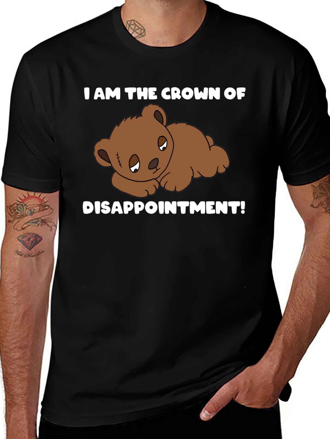 Crown of Disappointment T-Shirt - Sad Teddy Bear