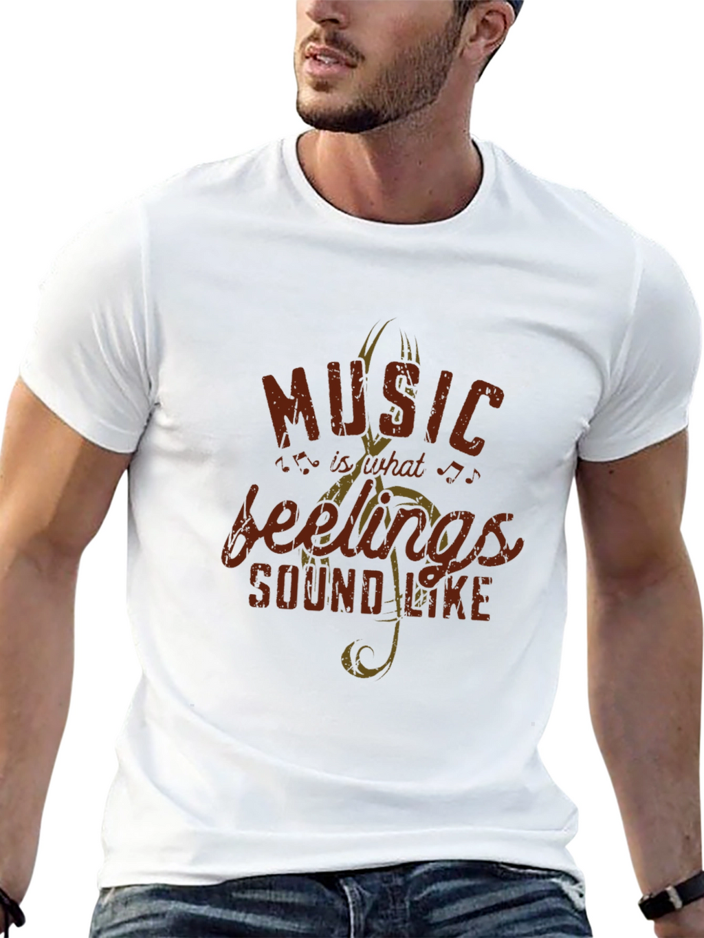 Music is What Feelings Sound Like Tee