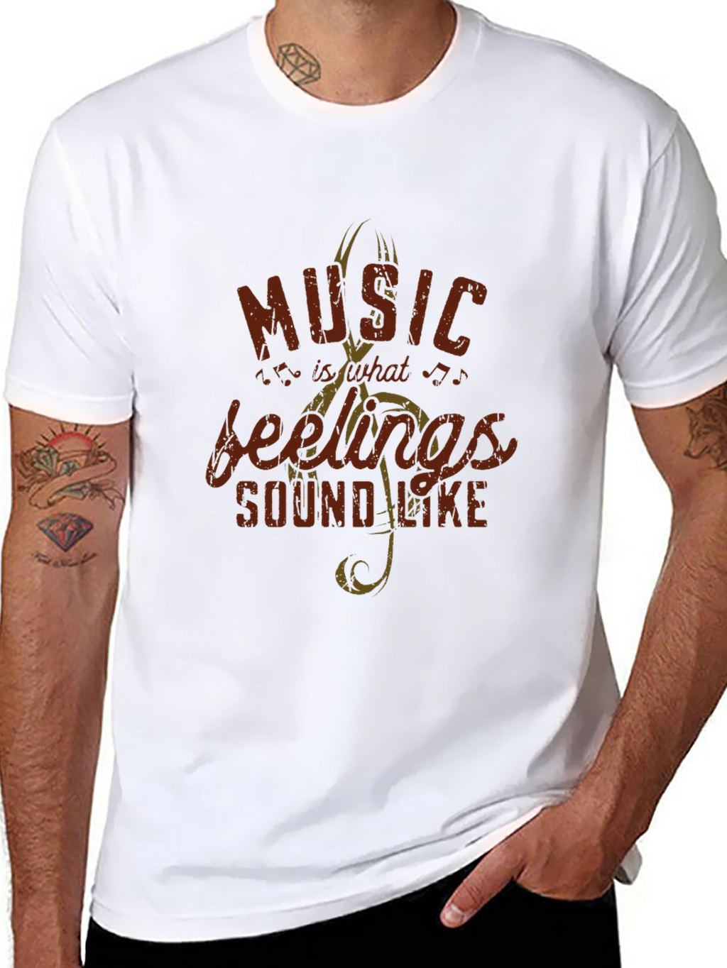 Music is What Feelings Sound Like Tee