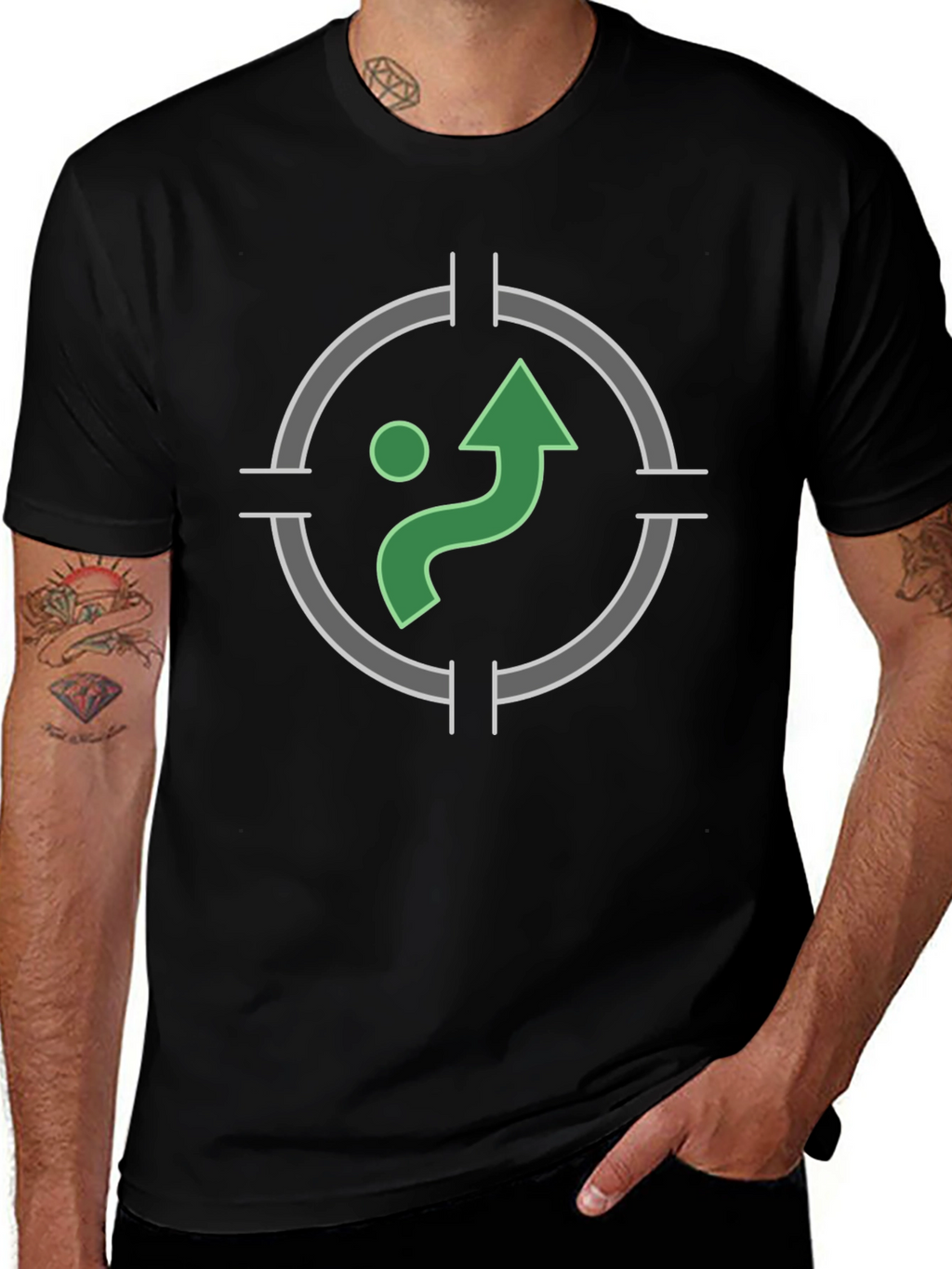 Green Path Target Graphic T-Shirt