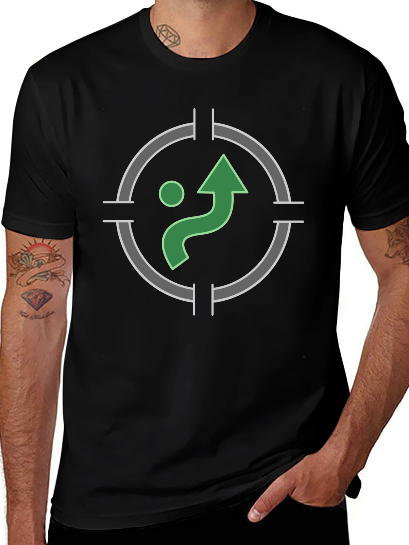 Green Path Target Graphic T-Shirt