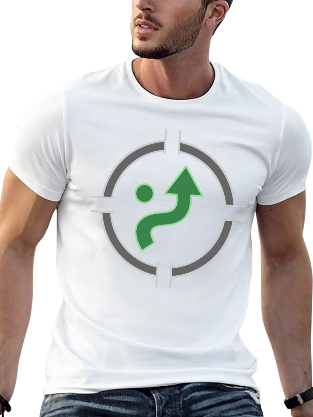 Green Path Target Graphic T-Shirt