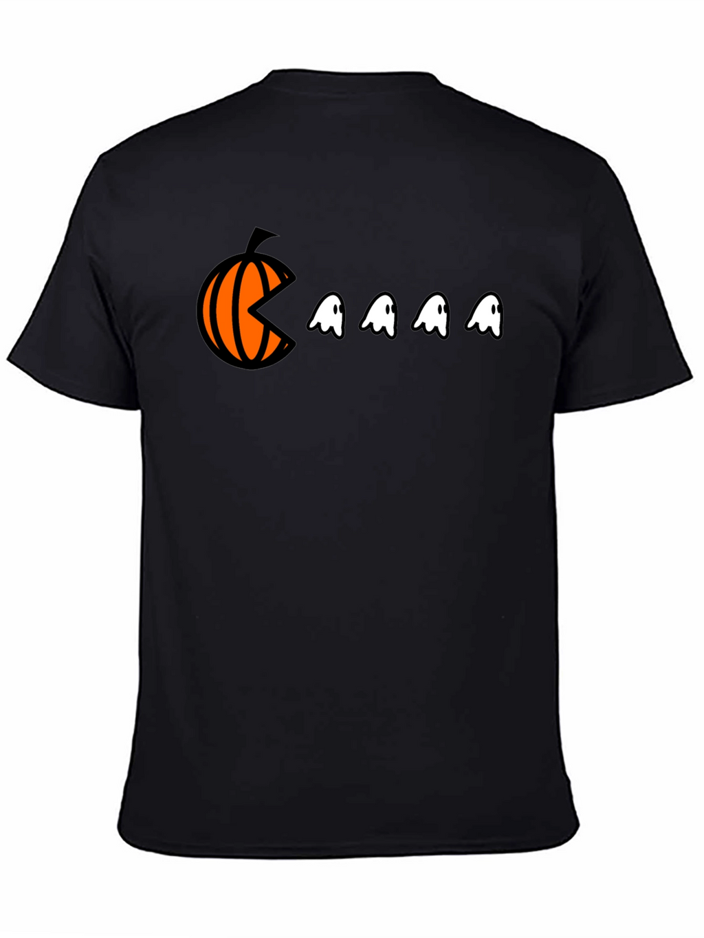 Pac-Man Pumpkin Halloween Graphic Tee - Black