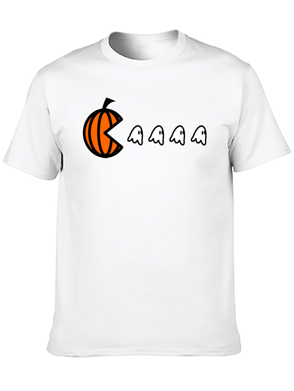 Pac-Man Pumpkin Halloween Graphic Tee - Black