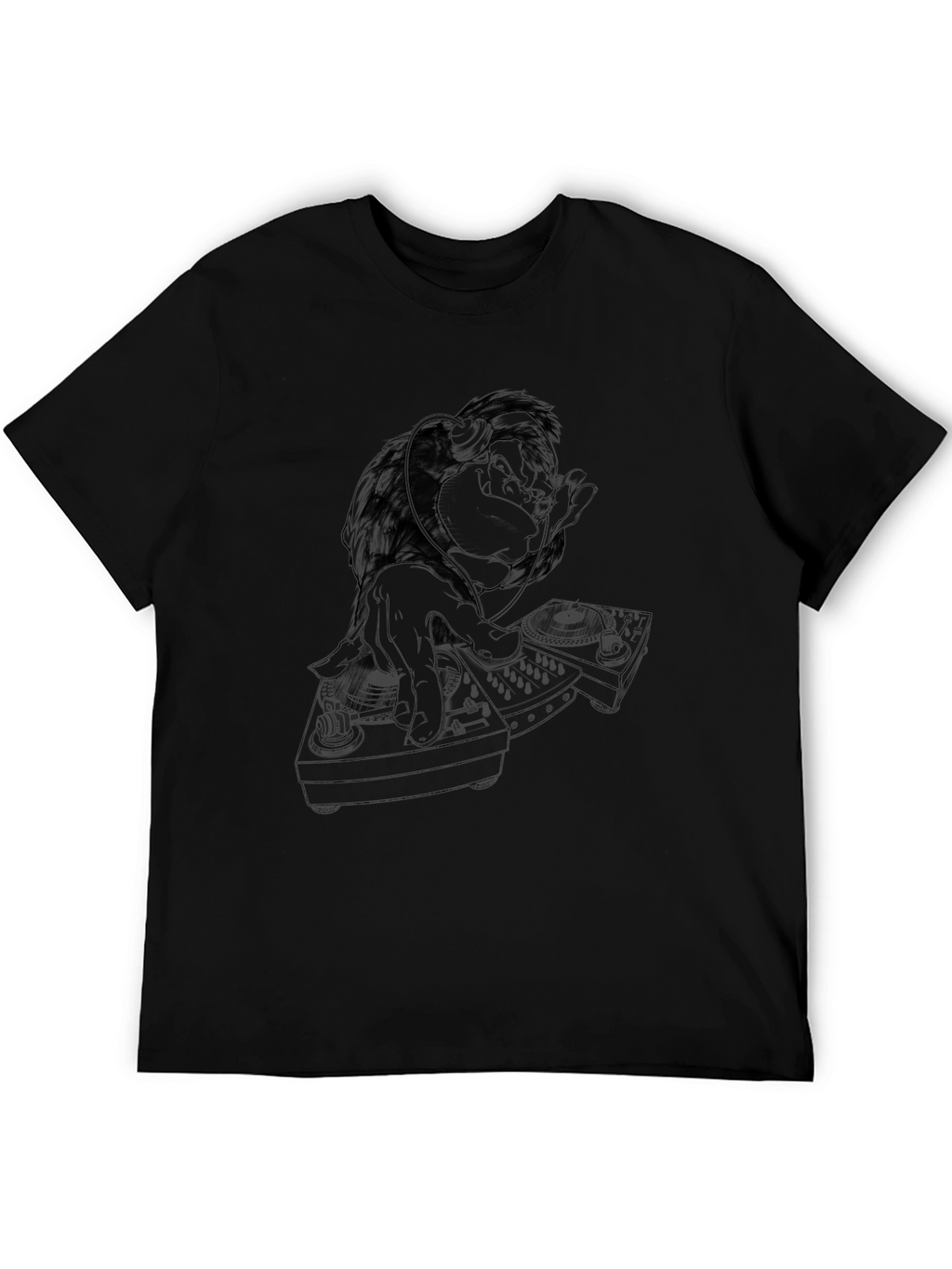 DJ Gorilla Graphic Tee - Cool Black T-Shirt