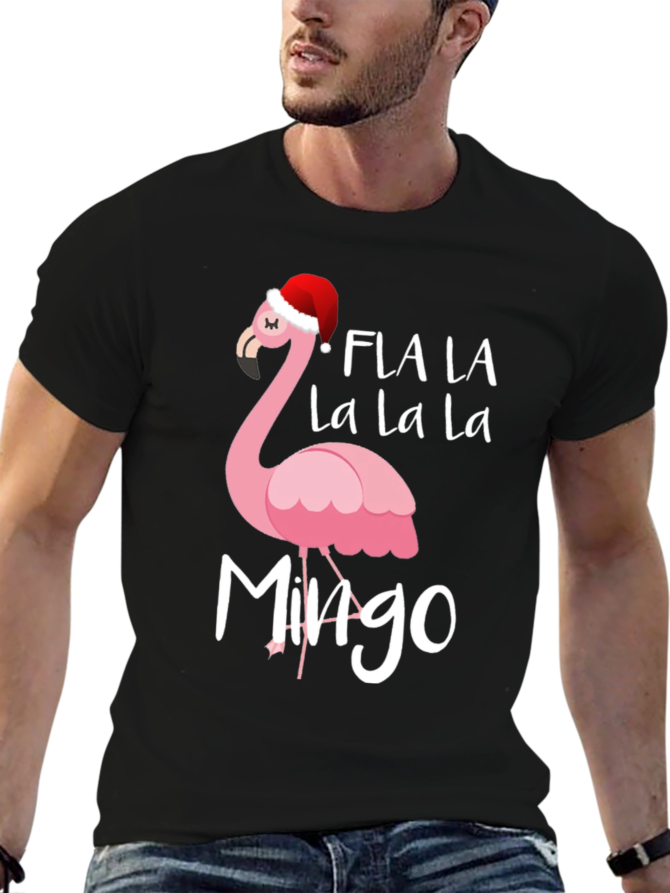 Festive Flamingo Christmas T-Shirt