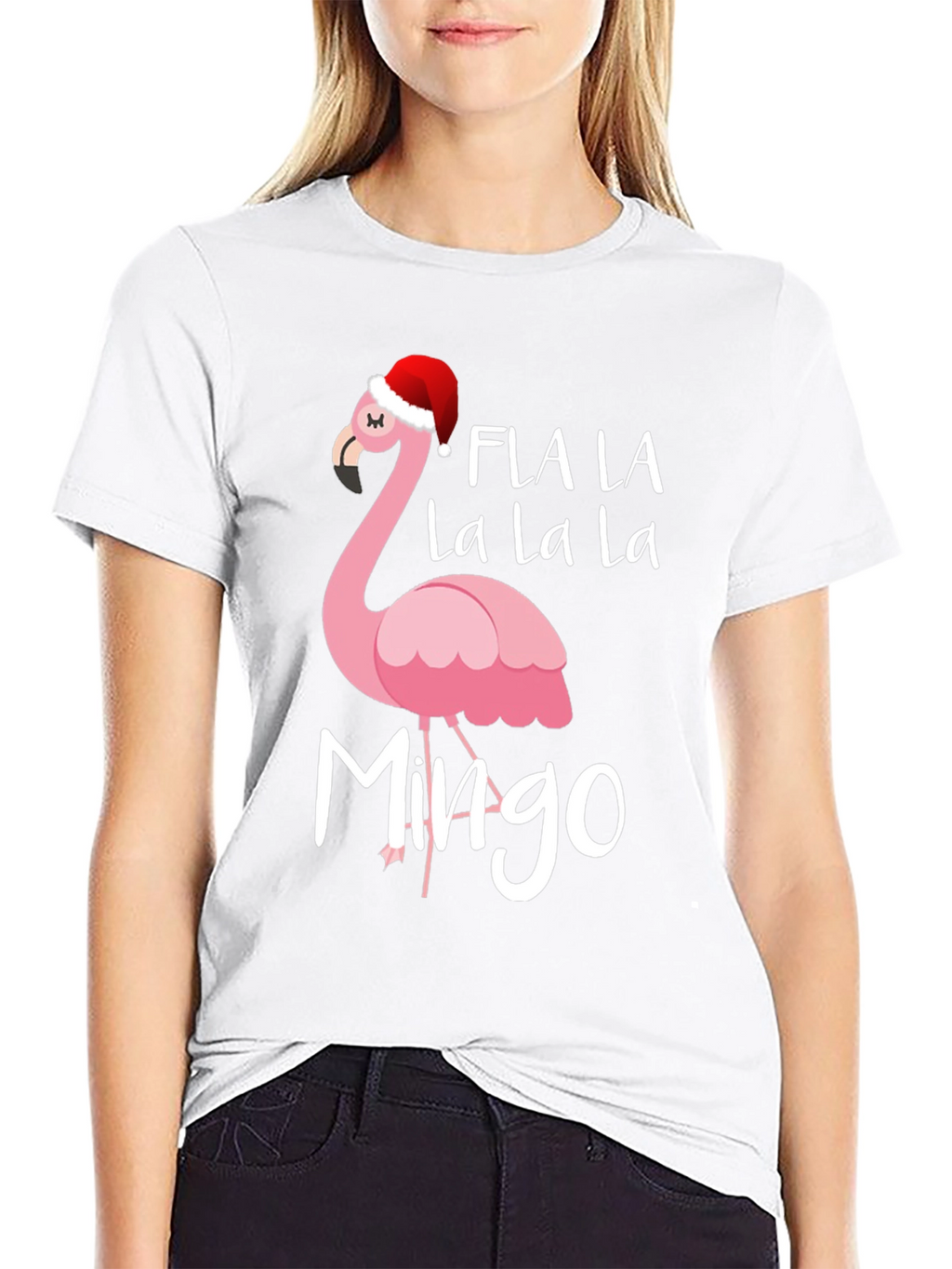Festive Flamingo Christmas T-Shirt