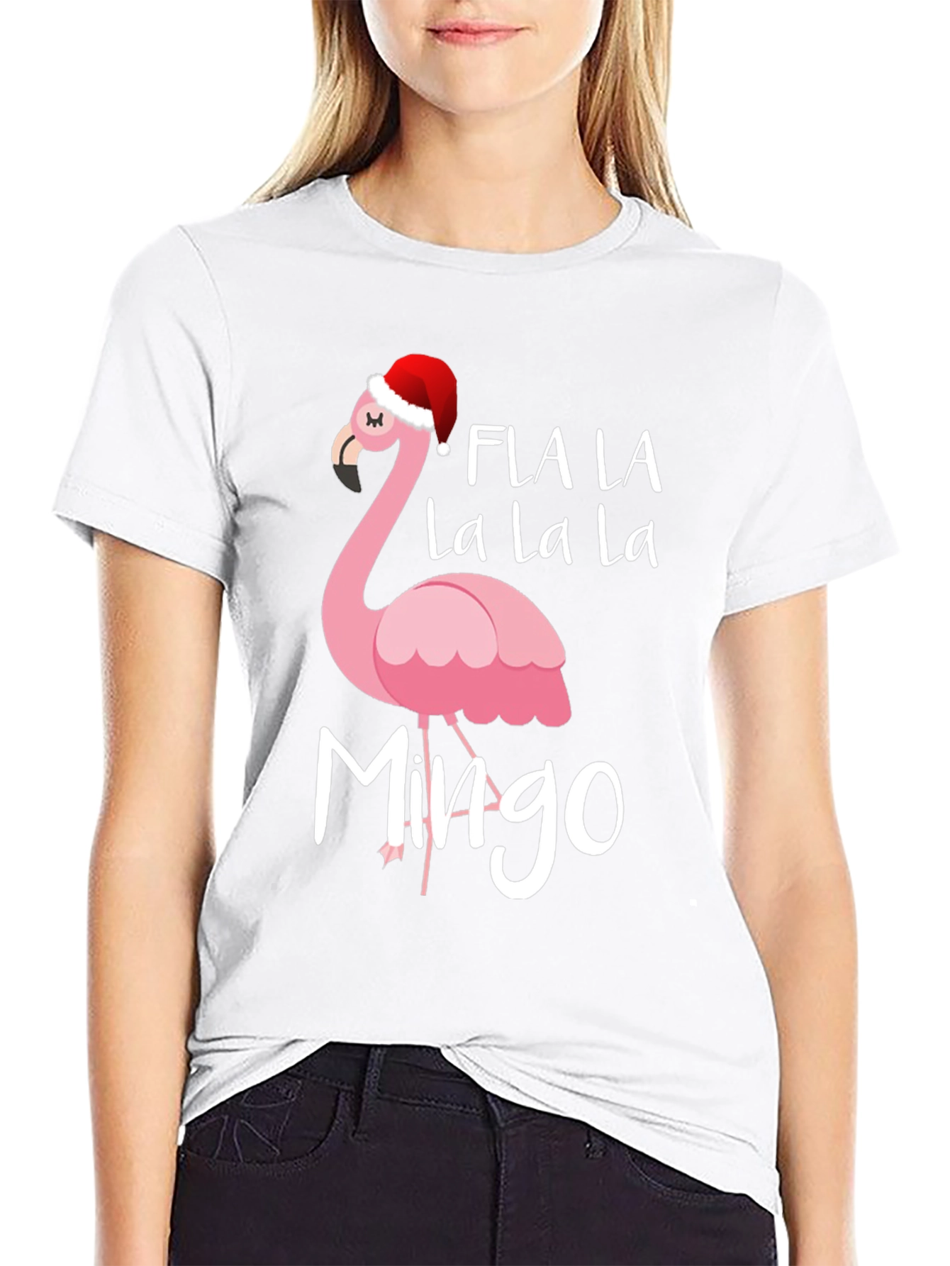 Festive Flamingo Christmas T-Shirt