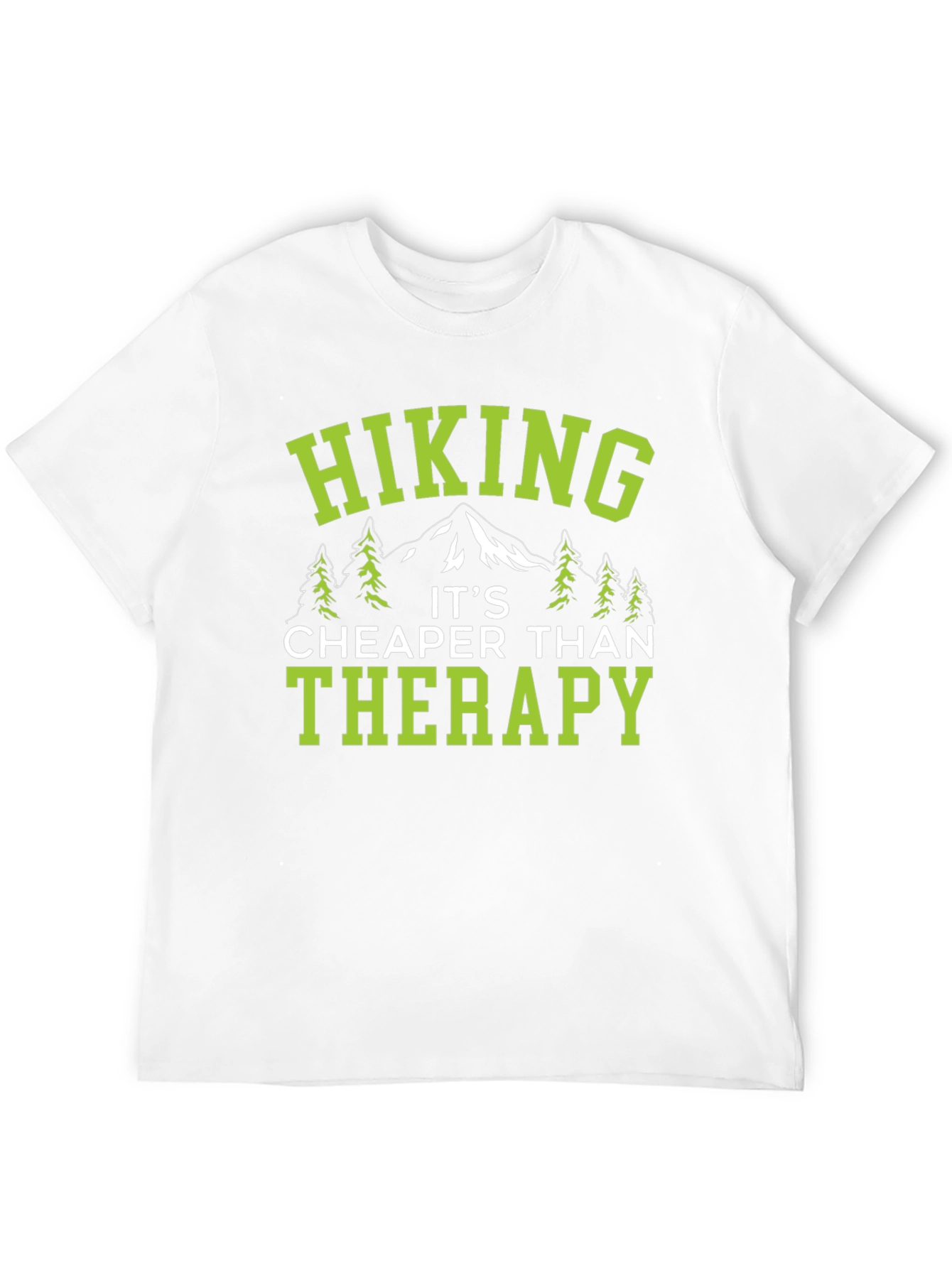Hiking Therapy Tee - Black Cotton Graphic T-Shirt