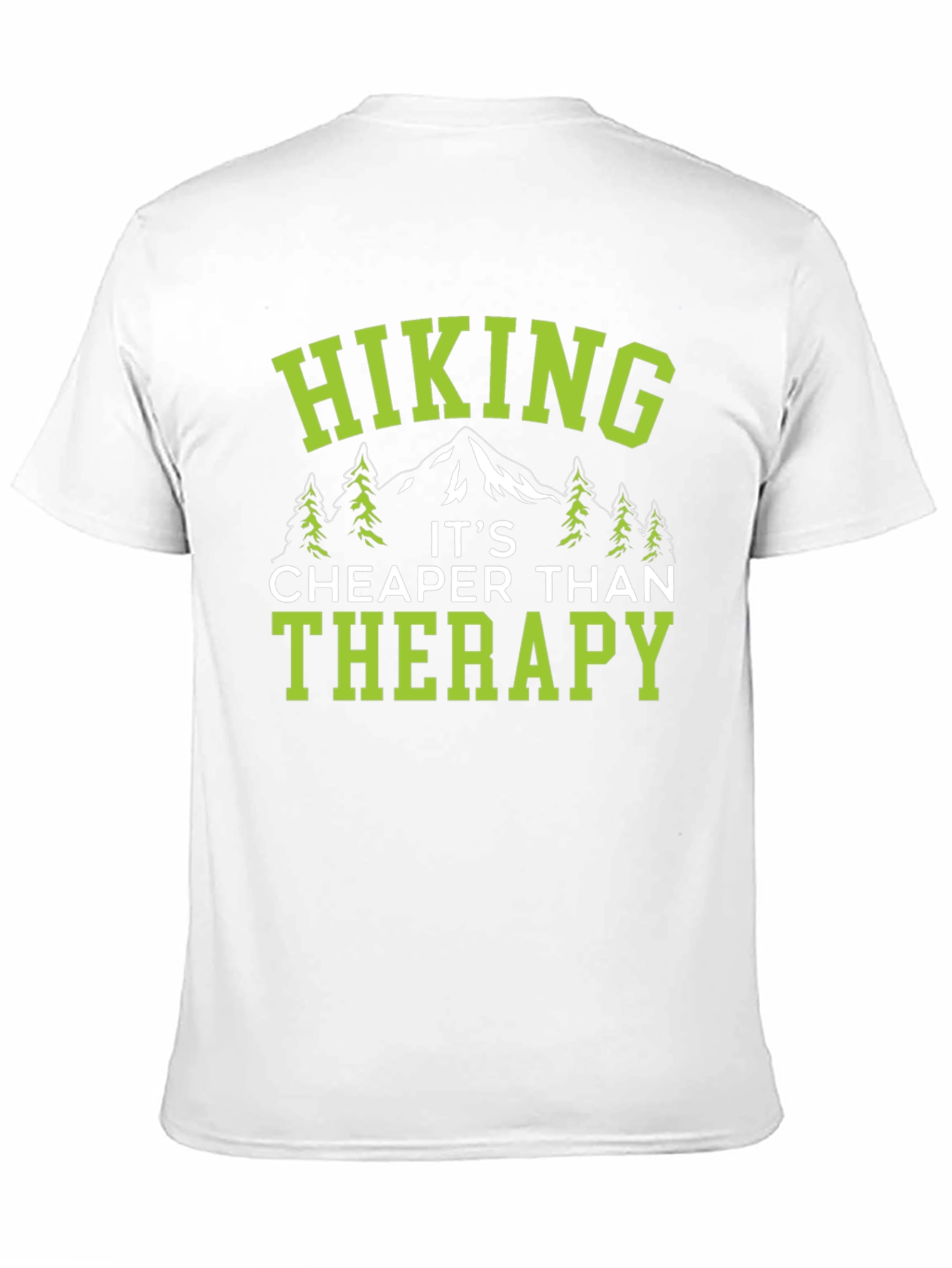 Hiking Therapy Tee - Black Cotton Graphic T-Shirt