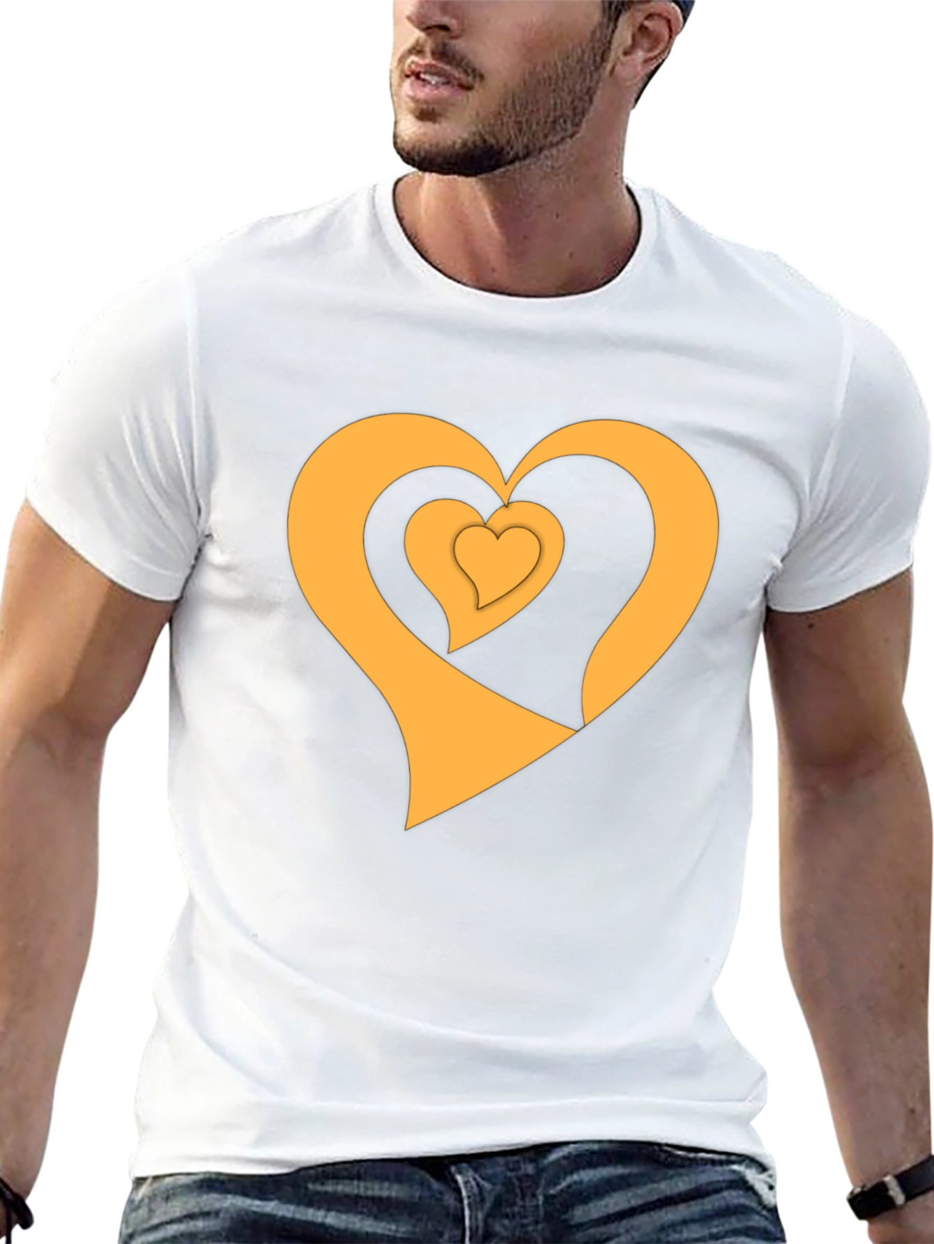 Golden Heart Trio Black T-Shirt