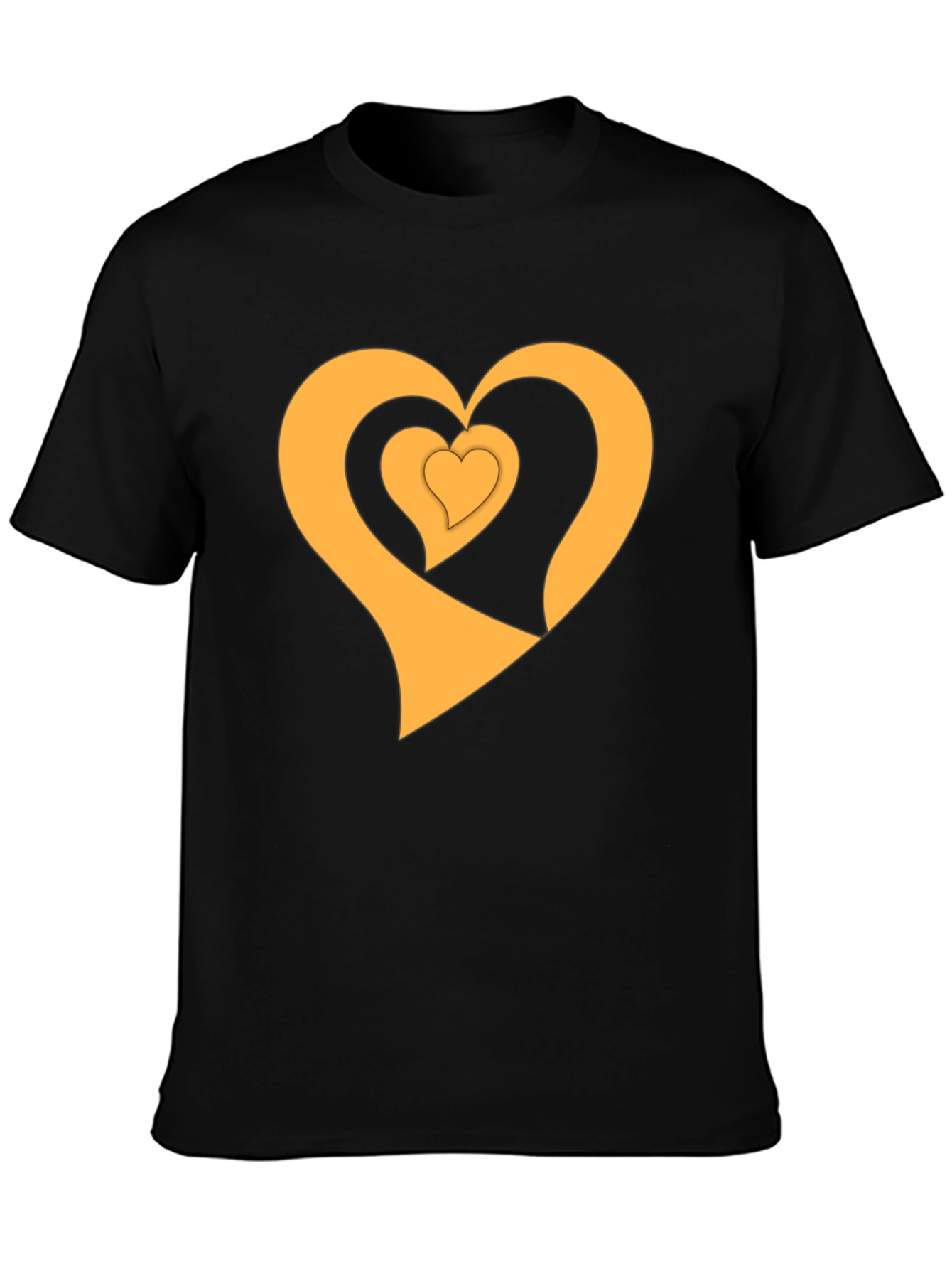 Golden Heart Trio Black T-Shirt