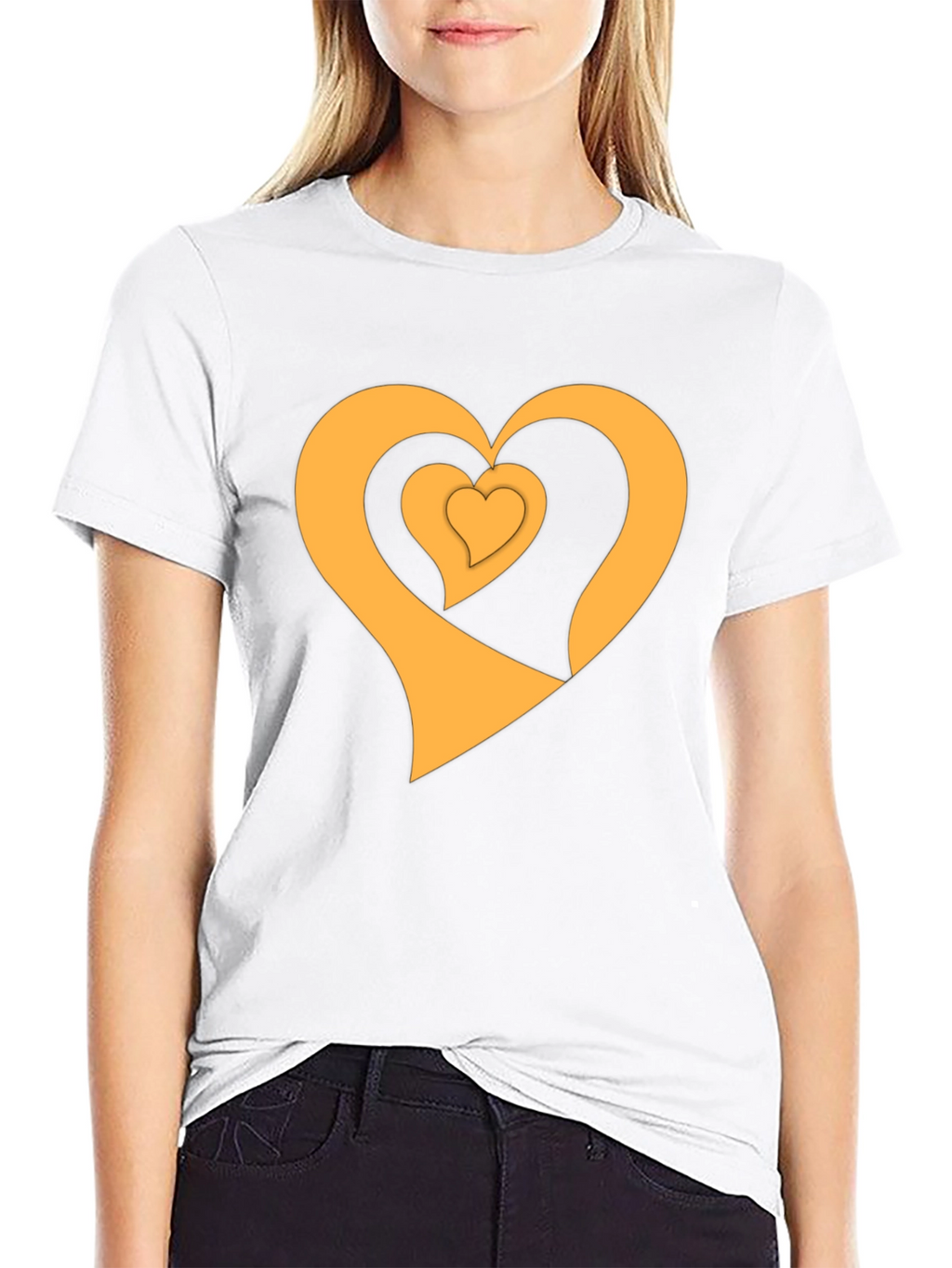 Golden Heart Trio Black T-Shirt