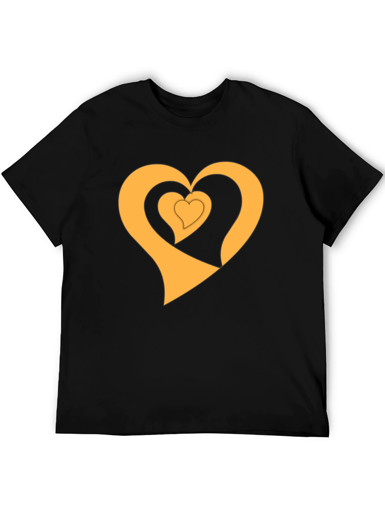 Golden Heart Trio Black T-Shirt