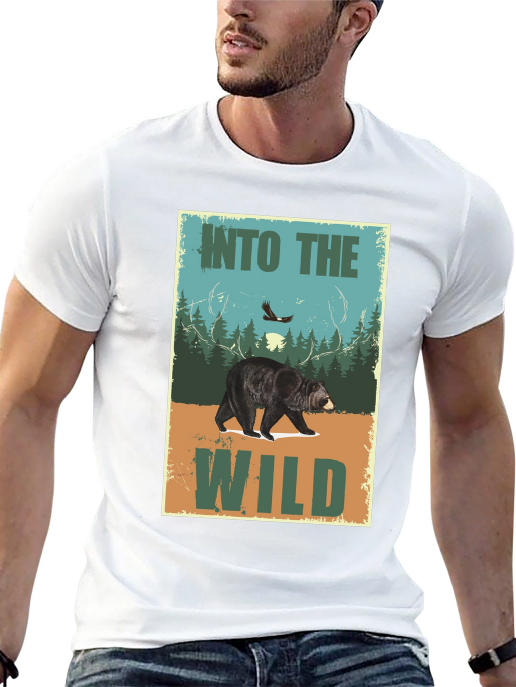 Into The Wild Bear Graphic T-Shirt