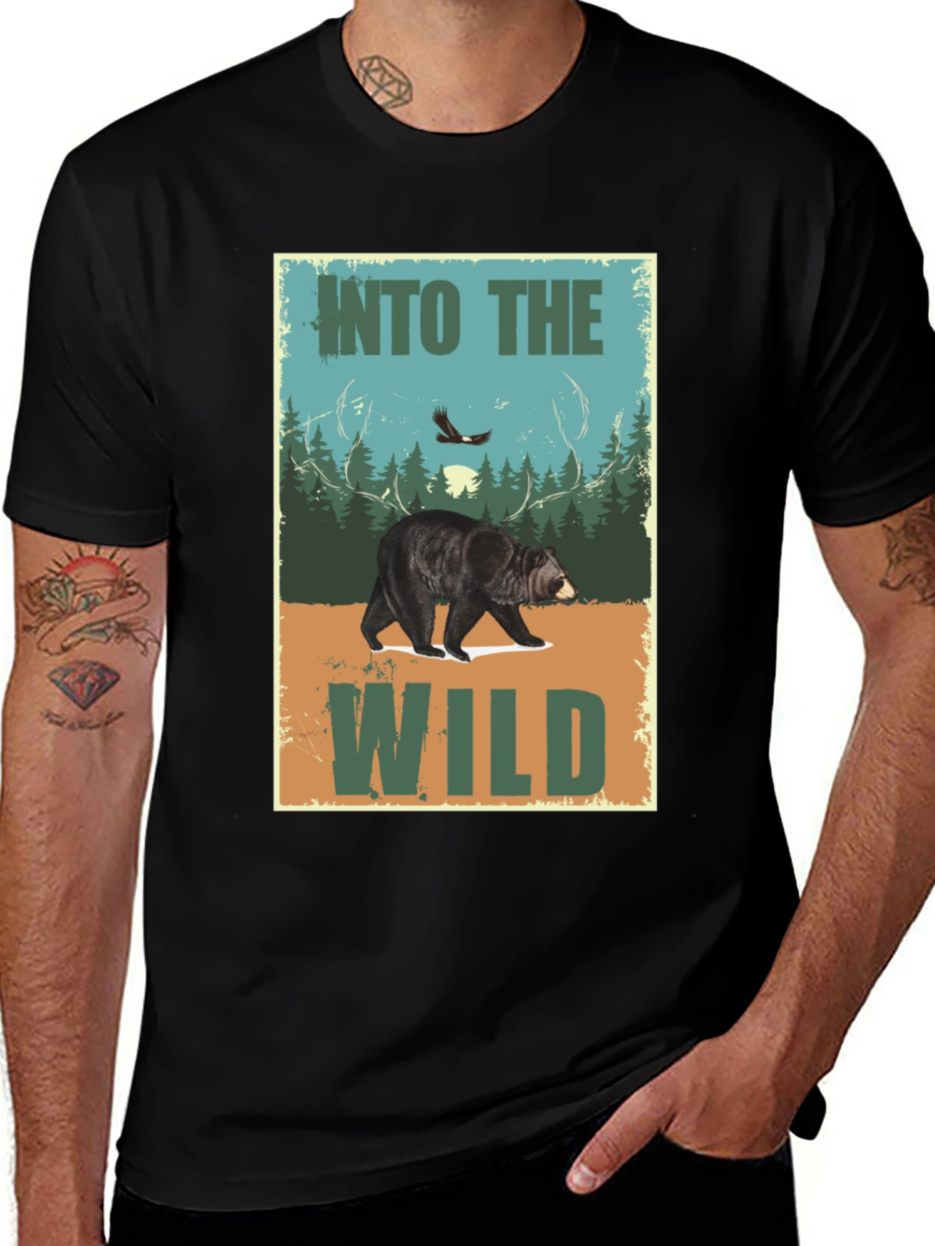 Into The Wild Bear Graphic T-Shirt