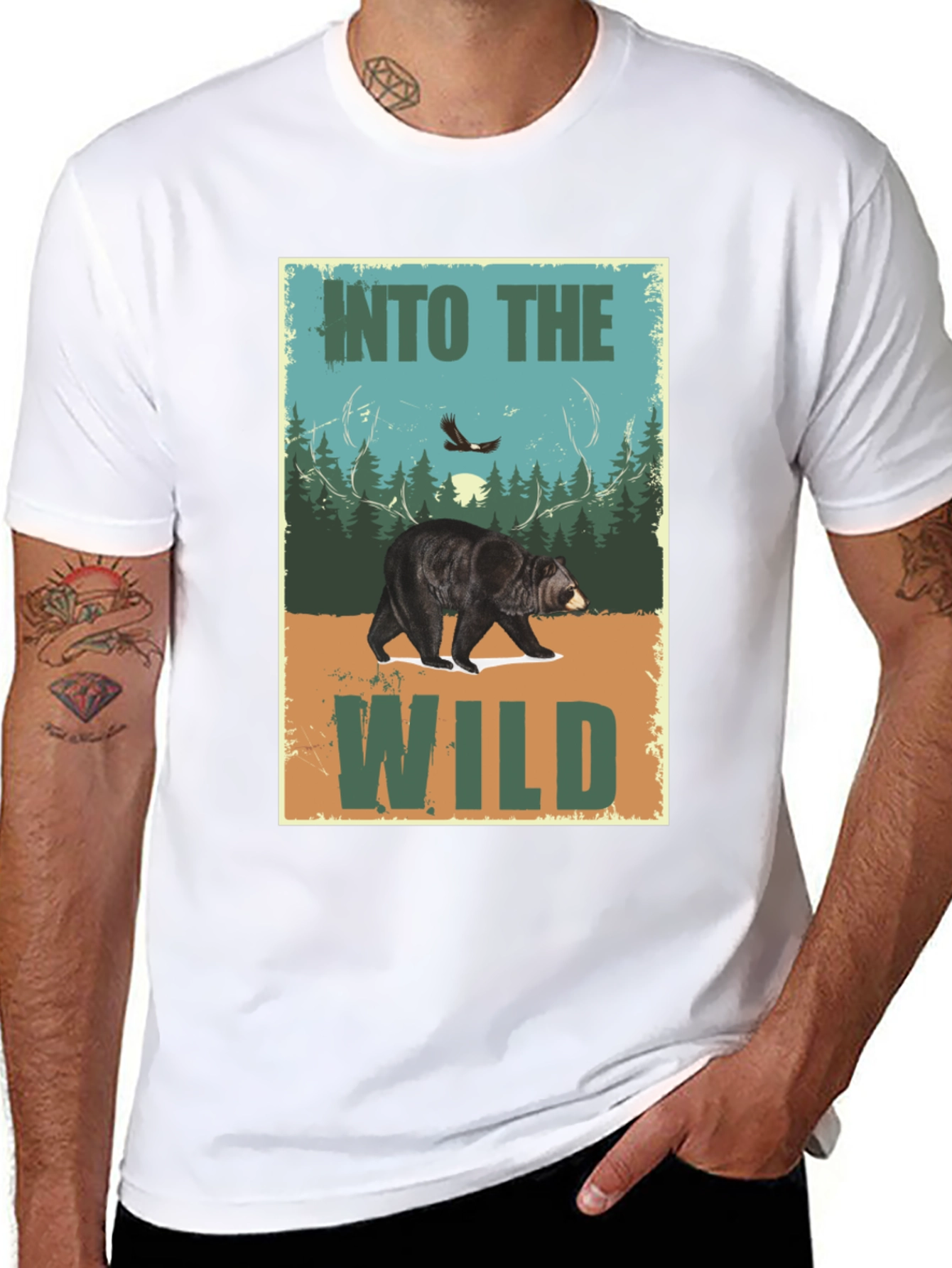 Into The Wild Bear Graphic T-Shirt
