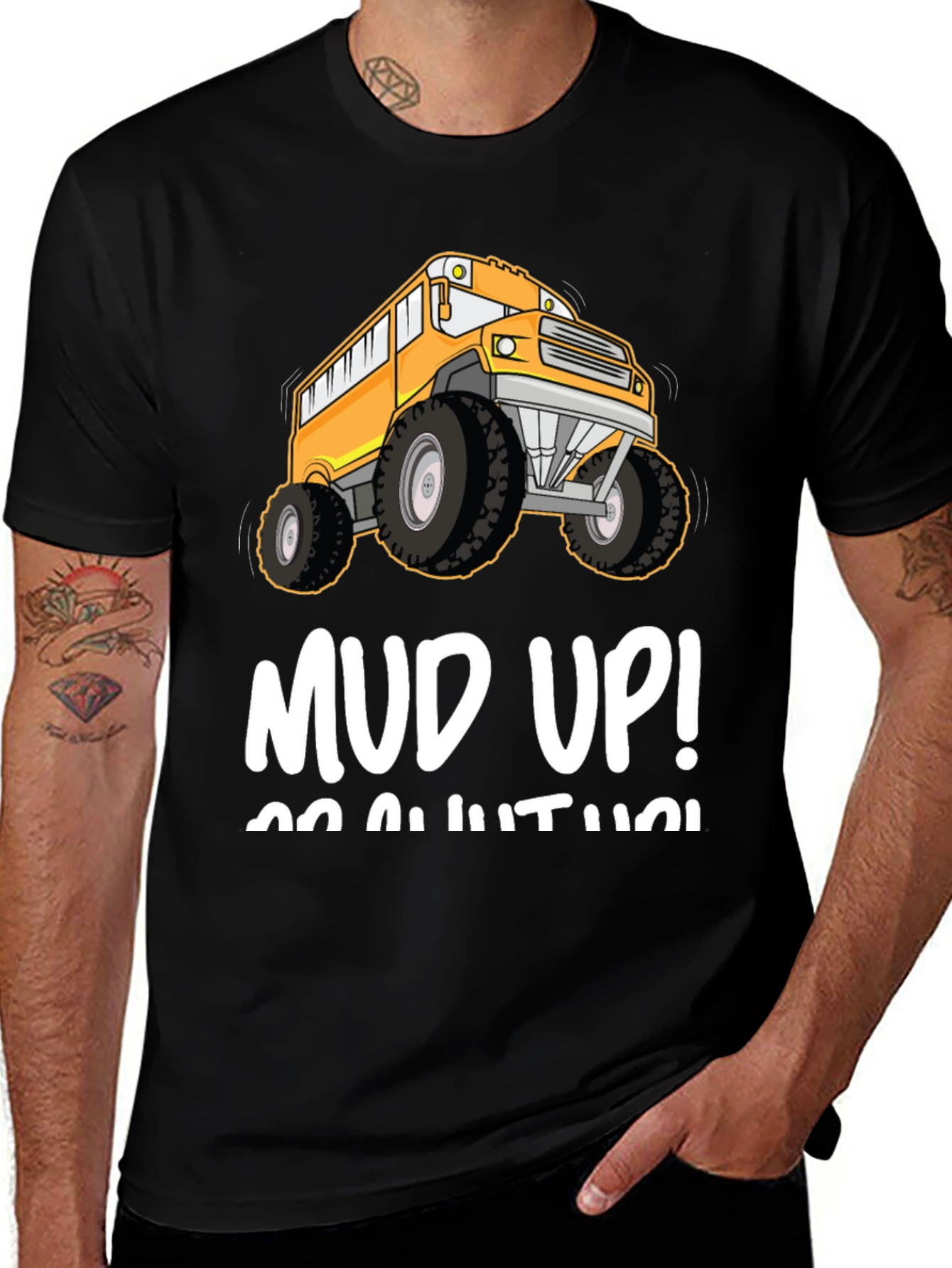Mud Up! Monster School Bus T-Shirt