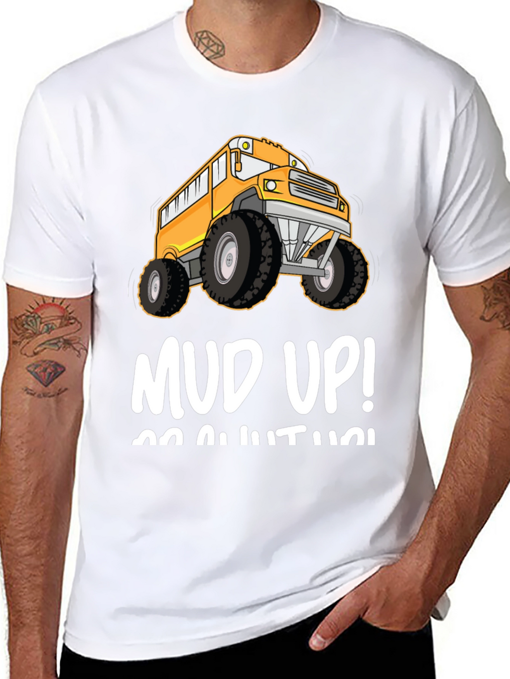 Mud Up! Monster School Bus T-Shirt
