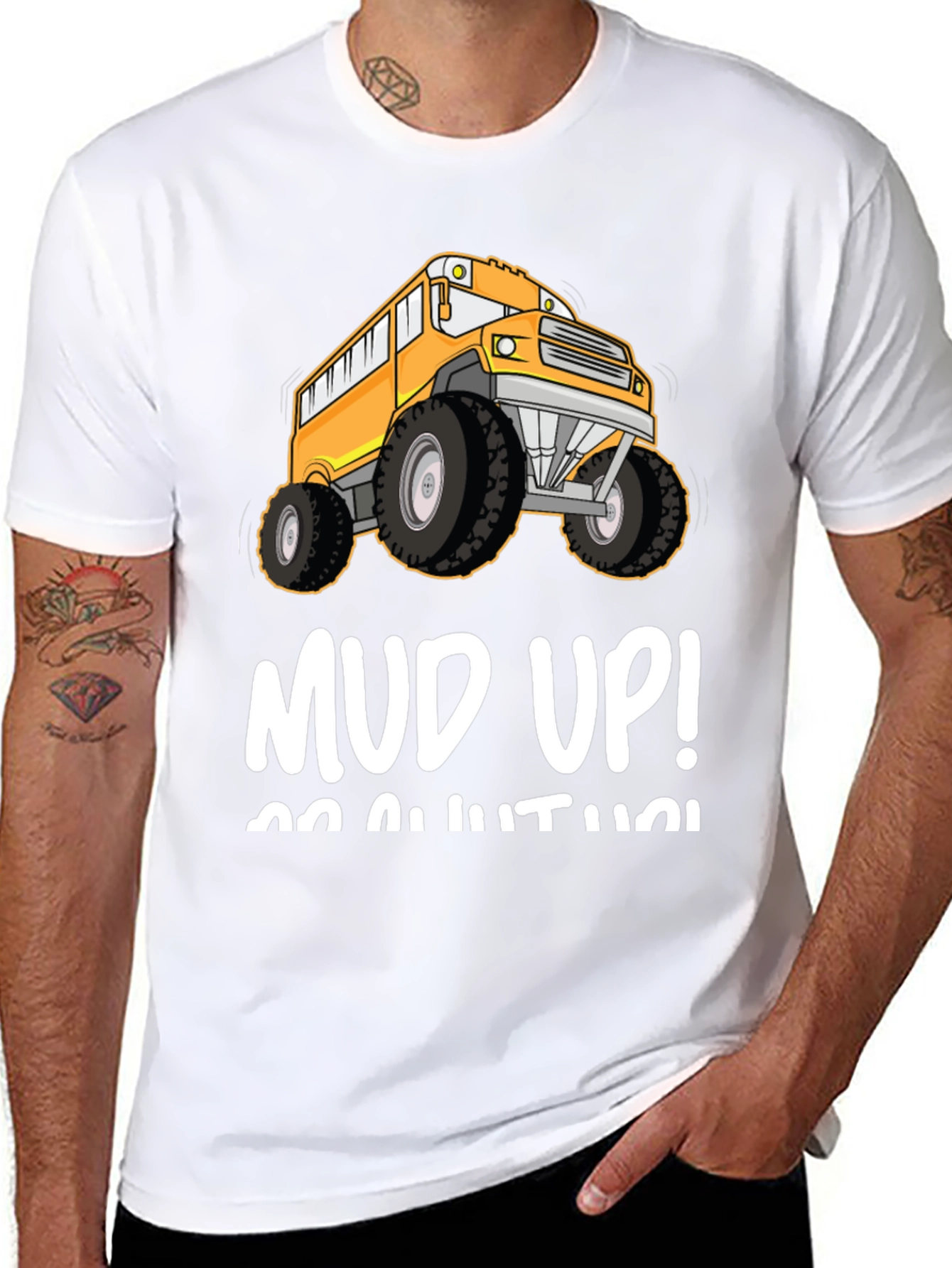 Mud Up! Monster School Bus T-Shirt