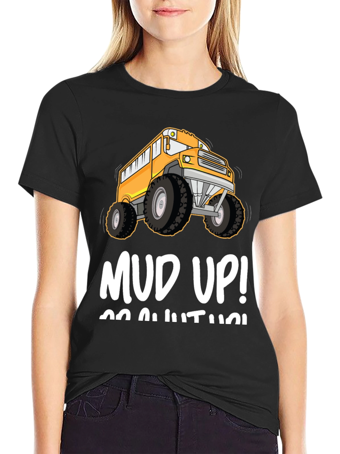 Mud Up! Monster School Bus T-Shirt