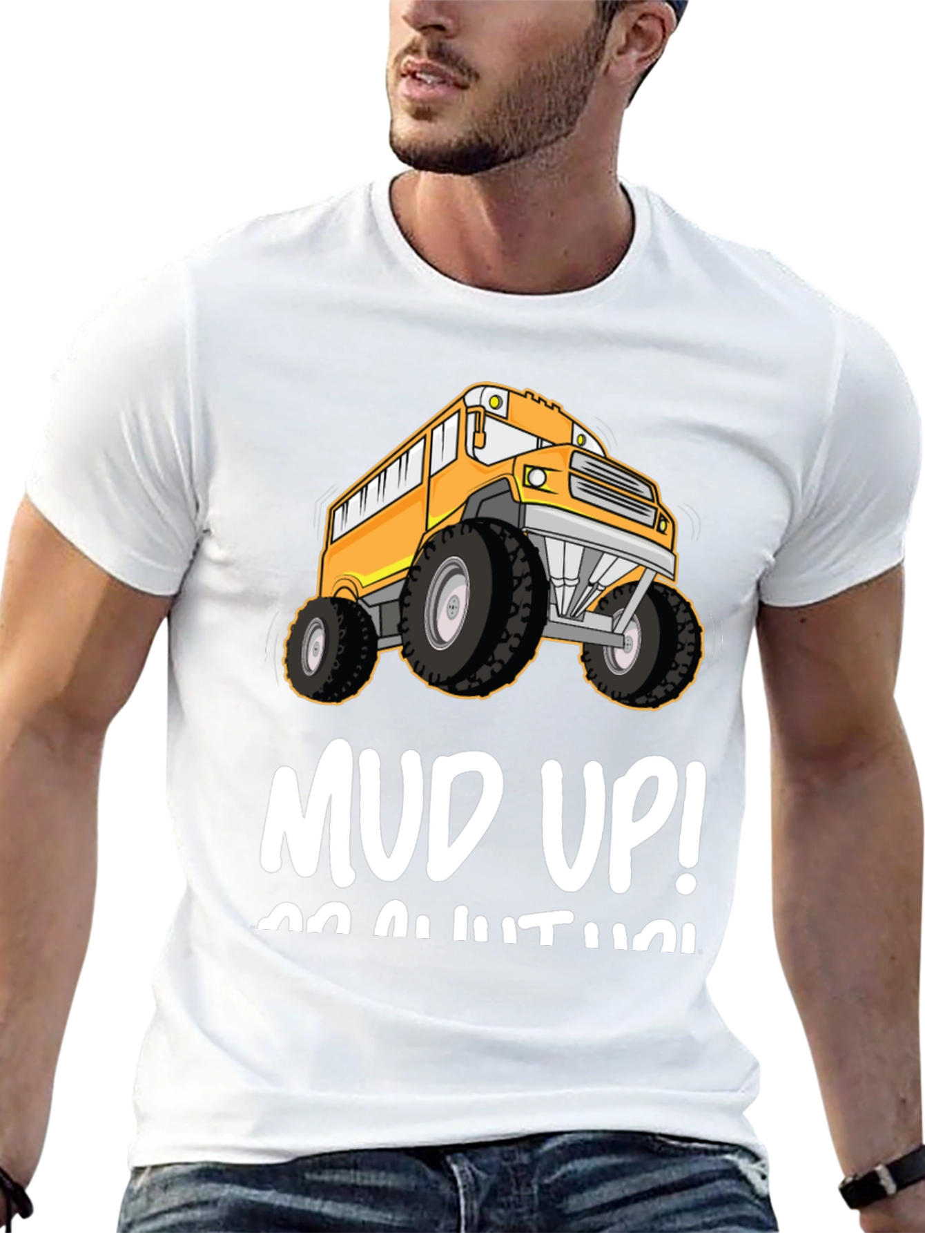 Mud Up! Monster School Bus T-Shirt