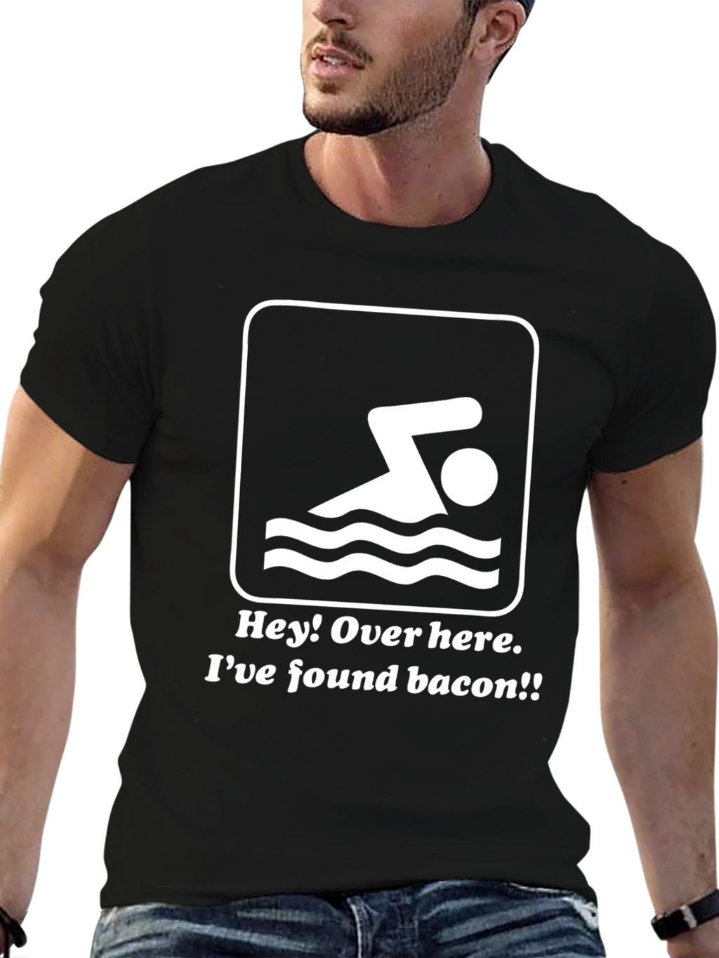 Funny Swimmer Bacon T-Shirt