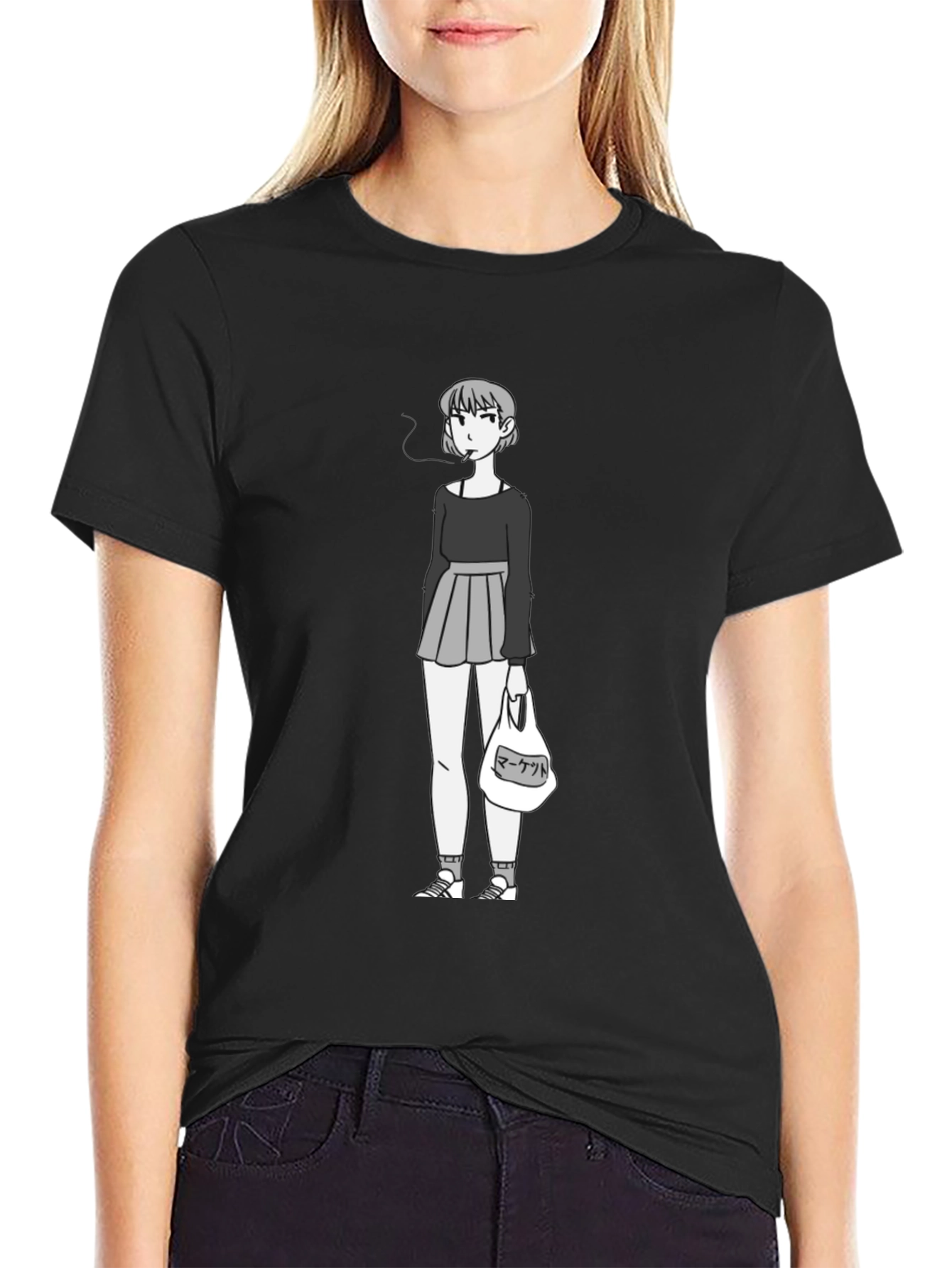 Anime Girl Graphic Tee - Casual Streetwear