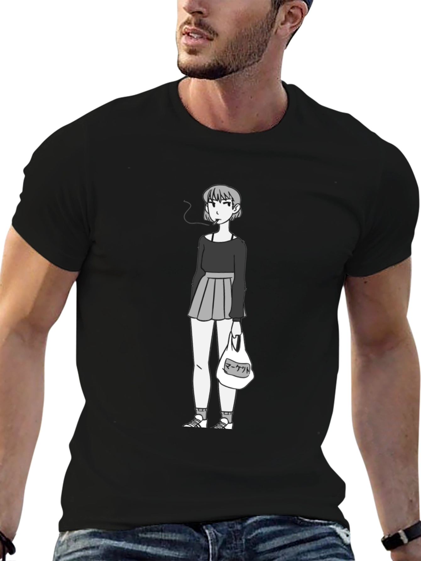 Anime Girl Graphic Tee - Casual Streetwear