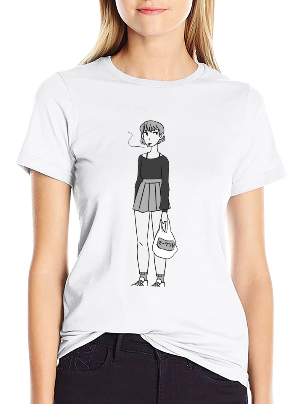 Anime Girl Graphic Tee - Casual Streetwear