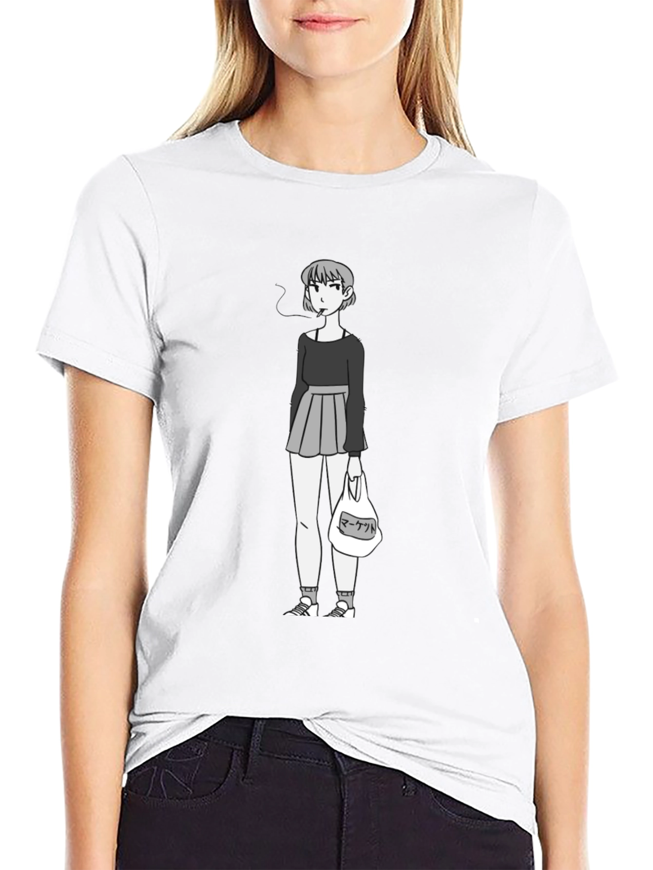 Anime Girl Graphic Tee - Casual Streetwear